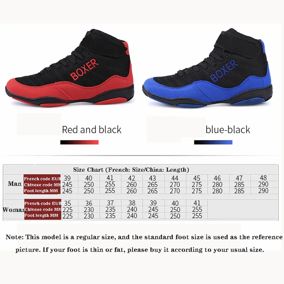 Chaussures de Lutte Respirantes pour Adultes et Enfants, Chaussures de Boxe de Compétition Professionnelle avec Protection de la Cheville