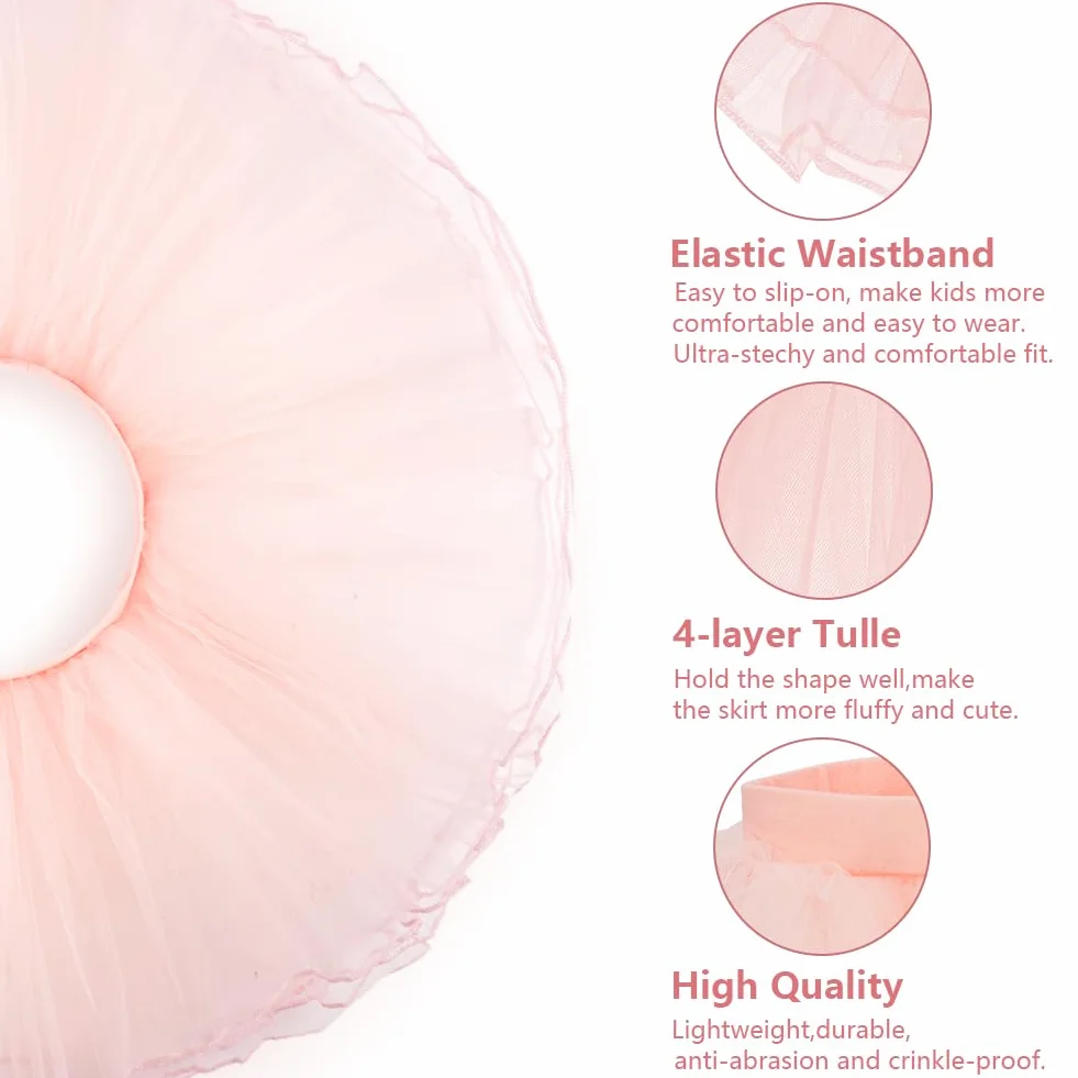 Jupe Tutu en Tulle pour Fille, Jupe de Ballet Classique, 3-10 Ans