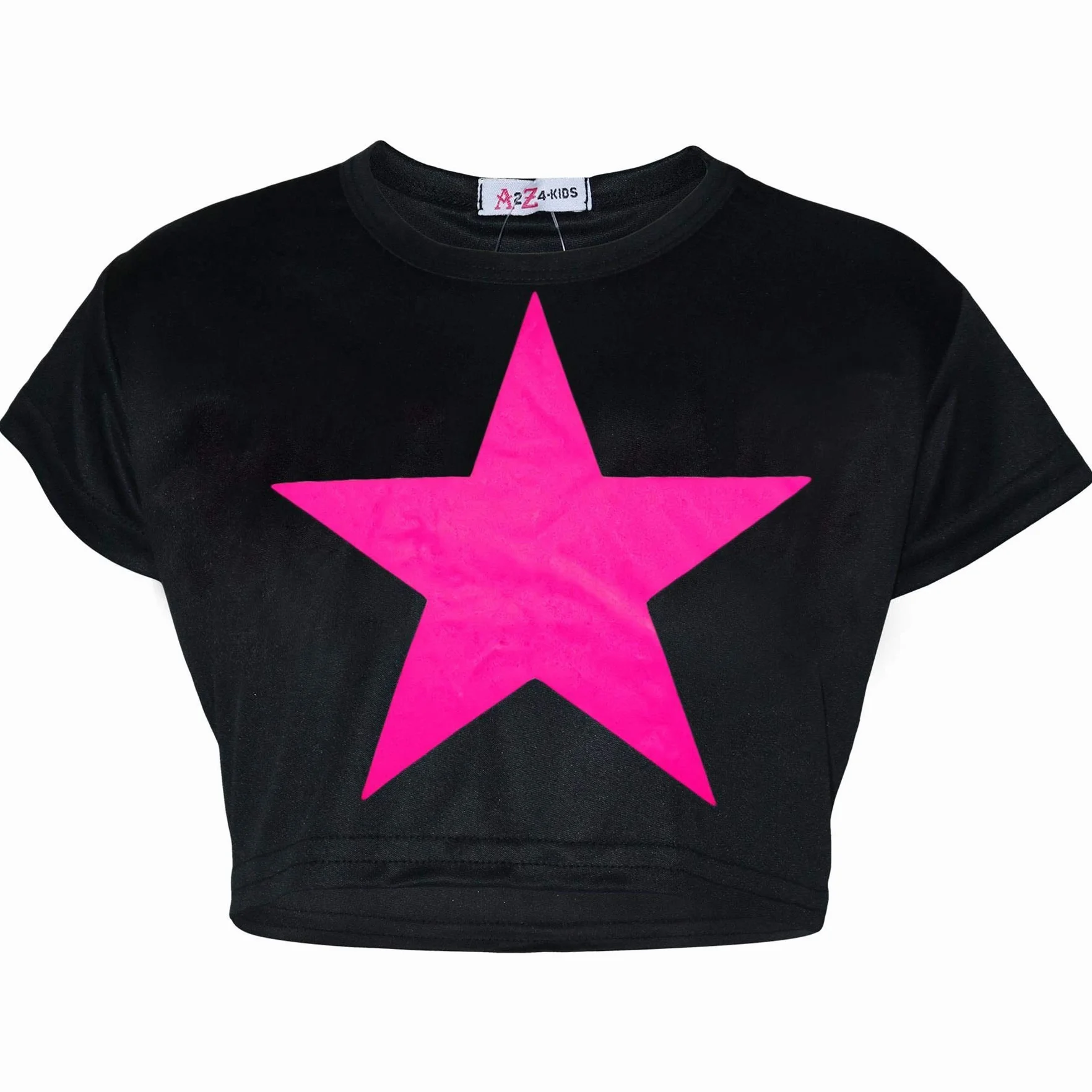 Crop Top pour Filles Haut Court à Manches Courtes Débardeur d'Été Doux Respirant Léger Confortable Top Sports Enfants 3-14 Ans