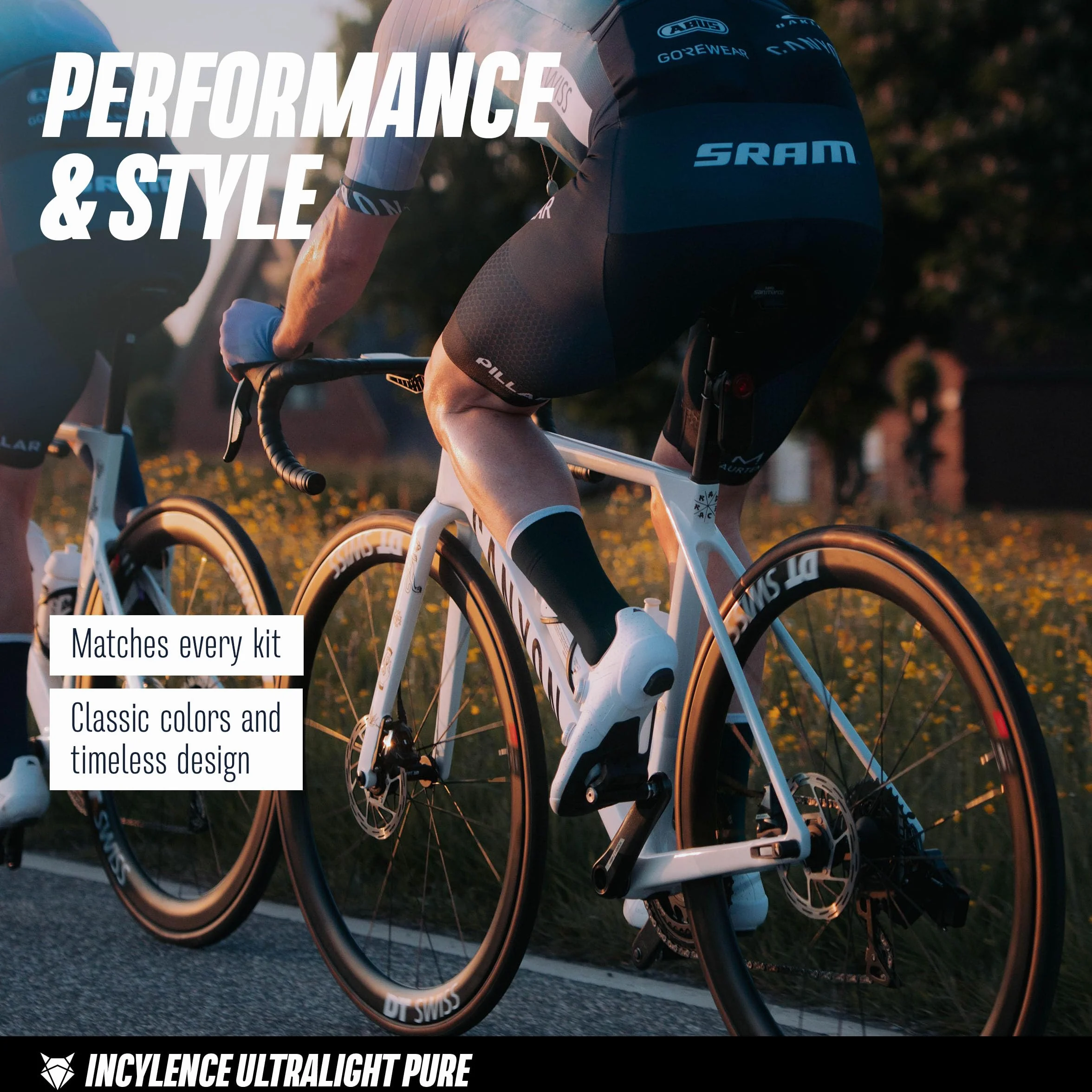 INCYLENCE Lot de 2 paires Chaussettes de Vélo Course Homme Femme – Compression Légère Respirantes Coutures Lisses Orteils
