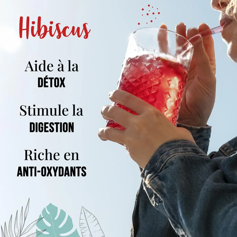 ORIGEENS HIBISCUS BIO 1kg Grade Supérieur | Fleur Hibiscus pour Bissap, Karkadé, Thé glacé, Infusion et Tisane | Infusion Detox Drainante | Fleurs d'Hibiscus Séchées Bio