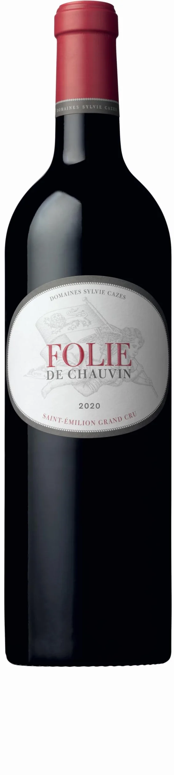 Folie de Chauvin - AOP Saint-Émilion Grand Cru - Vin Rouge - Millésime 2020-1 bouteille x 75cl
