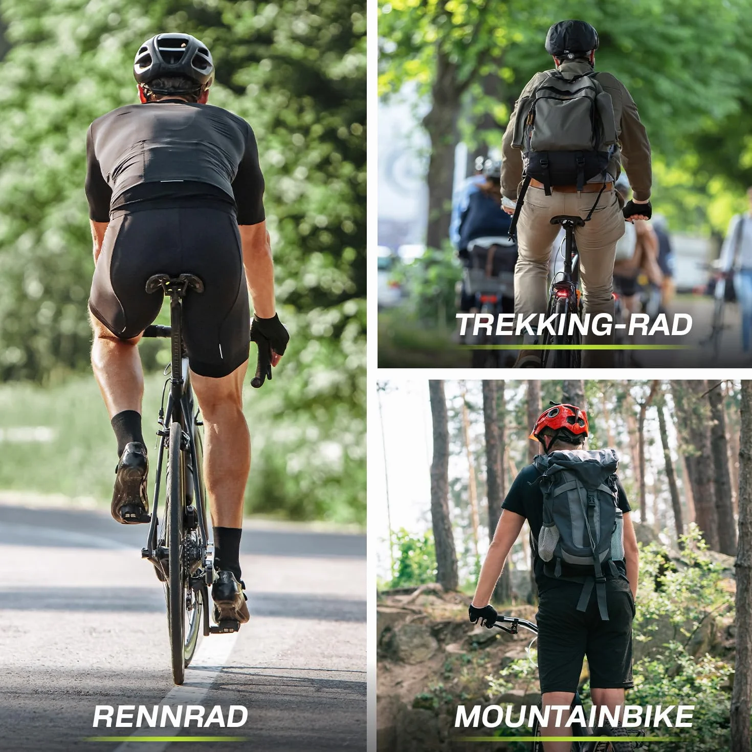 MACCIAVELLI Gants de cyclisme pour homme rembourrés respirants sans doigts avec inserts en gel VTT vélo route