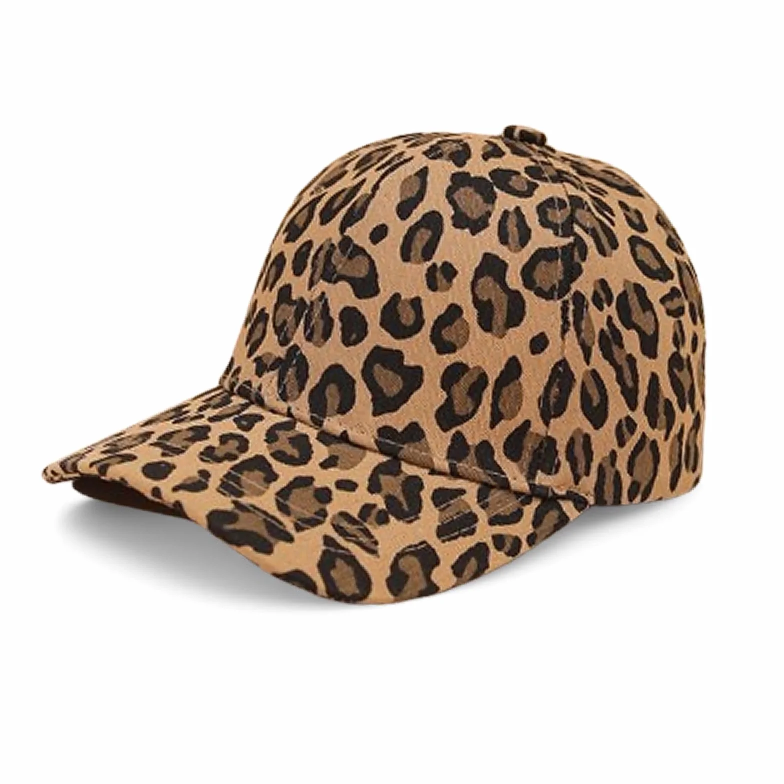 Casquette de Baseball Léopard Femme Unisexe Réglable en Coton