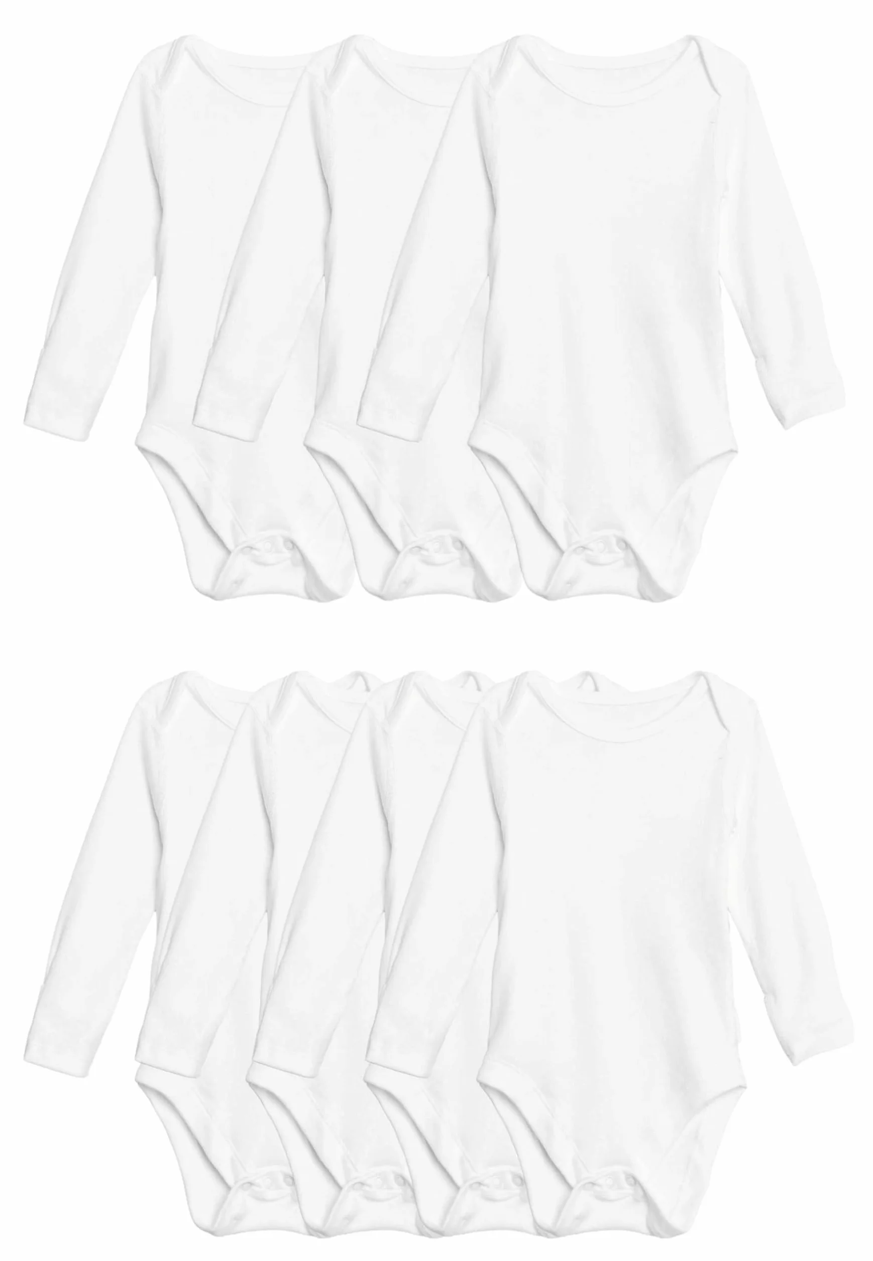 Marks & Spencer Bodies Manches Longues Bébé Lot de 7, Pur Coton