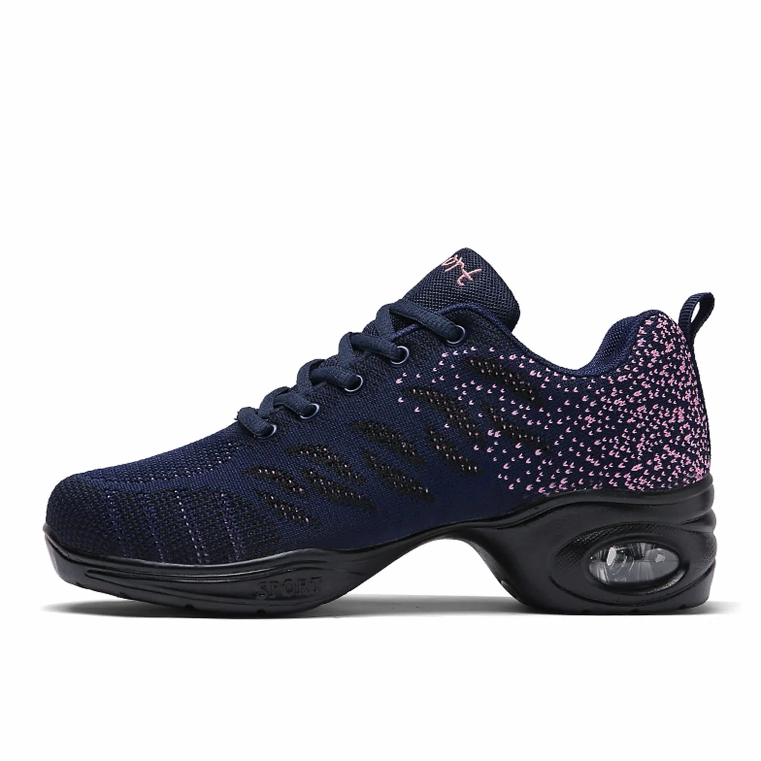 Chaussures de Jazz Femme à Lacets Baskets Danse Semelles Divisées