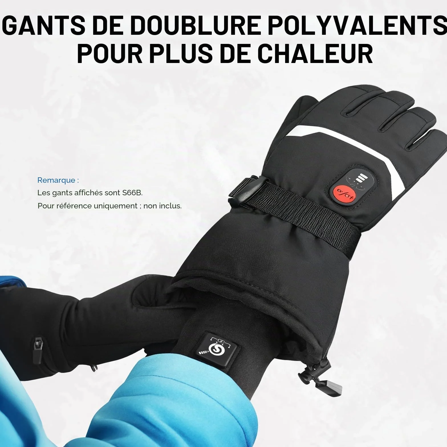 Day Wolf Gants Chauffants Électriques 7.4V 2200mAh Rechargeable pour Ski Randonnée Moto Hiver