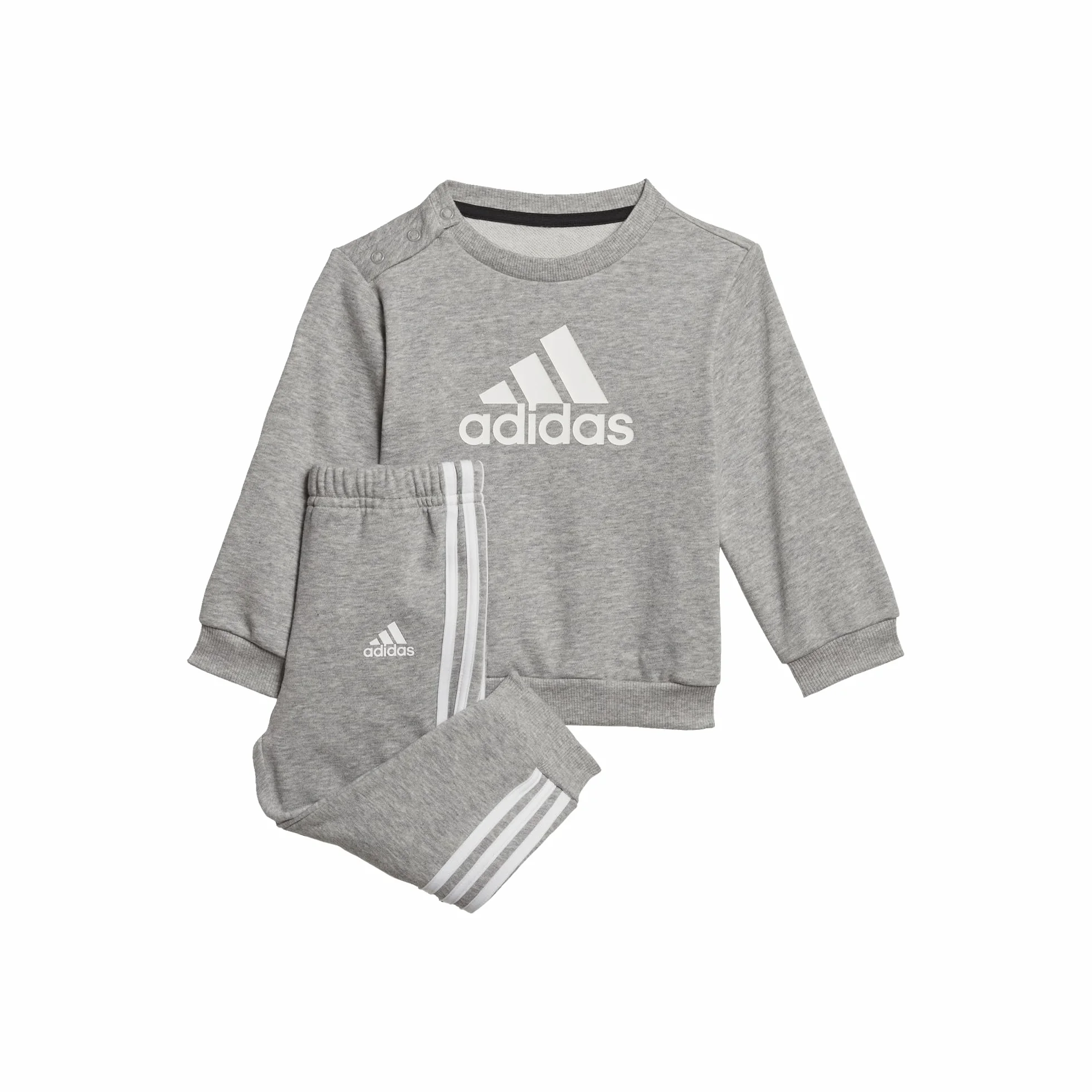 Adidas Badge Of Sport French Terry Jogger, survêtement bébé, gris moyen chiné/blanc, 18-24 mois