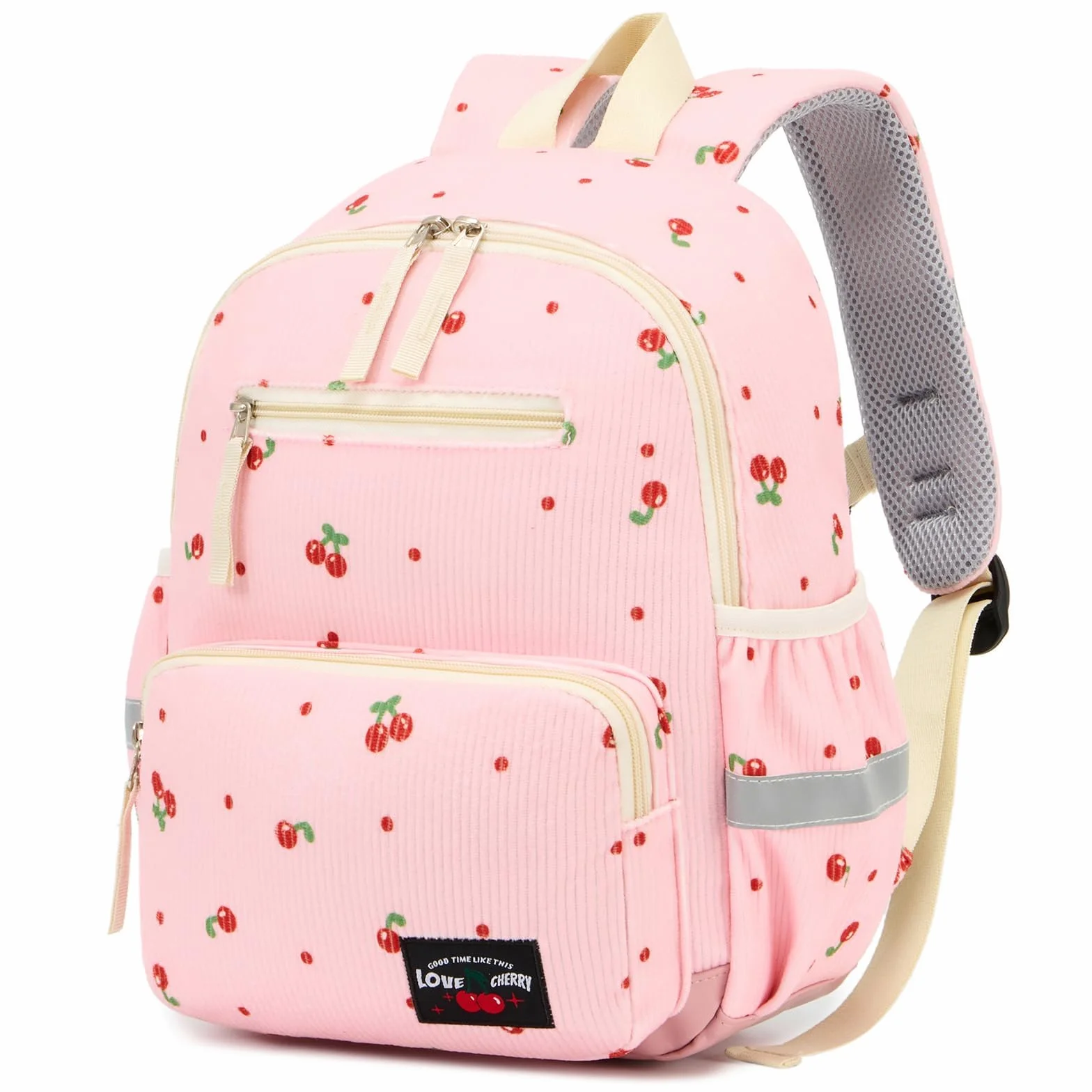 PROTAURI Sac à Dos Enfant Maternelle Fille, Cartable Réfléchissant Fond Nettoyable, 9.2L, Rose Cerise
