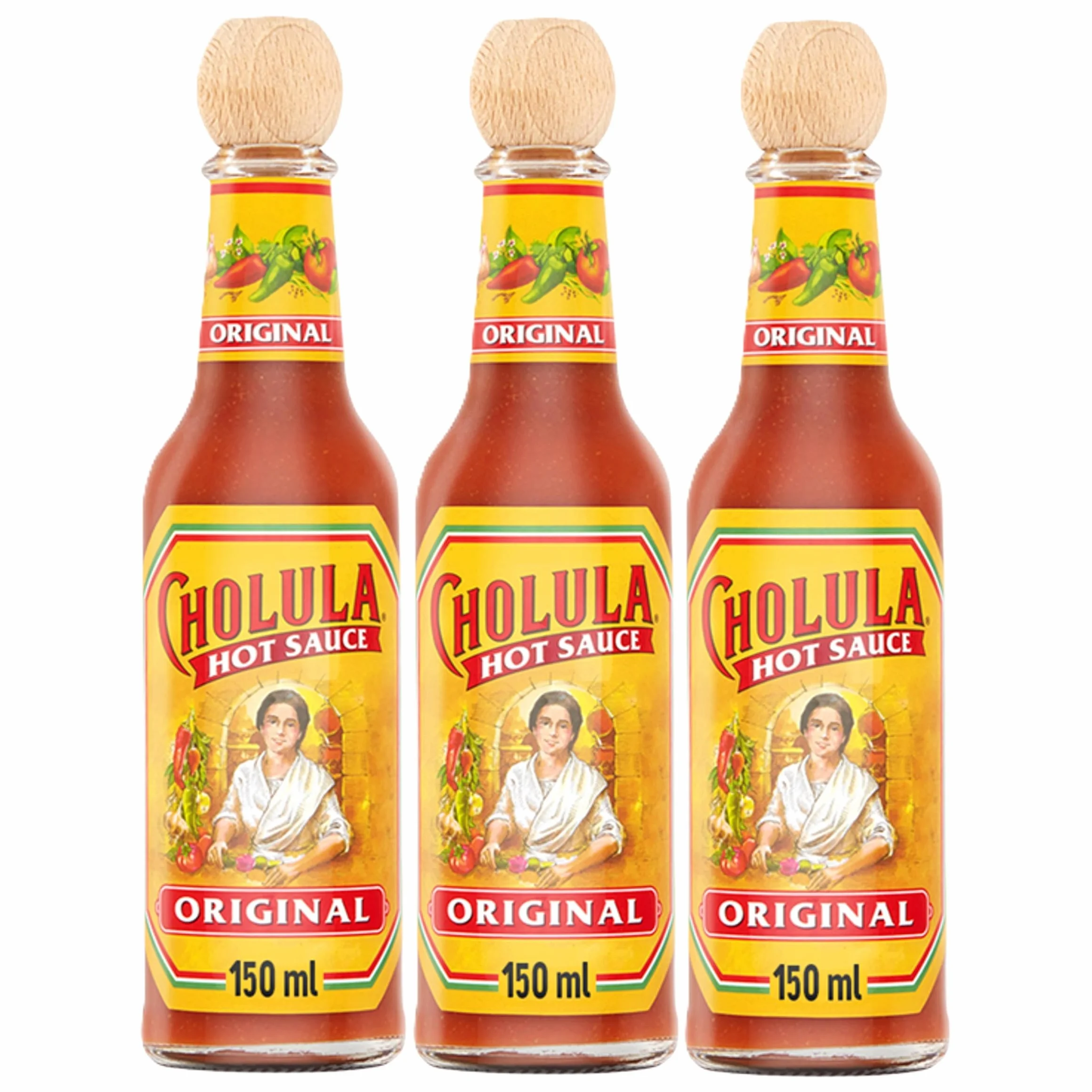 Cholula Mexican Original Lot de 3 sauces piquantes 150 ml
