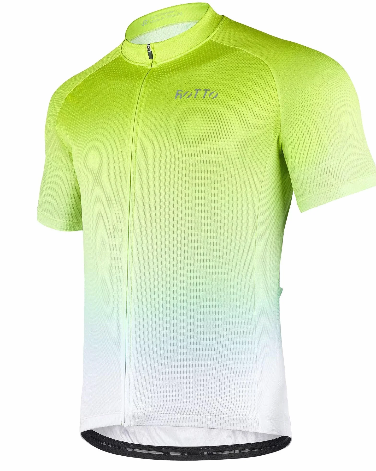 ROTTO Maillots Cyclisme Hommes Manches Courtes Poche Fermeture Éclair