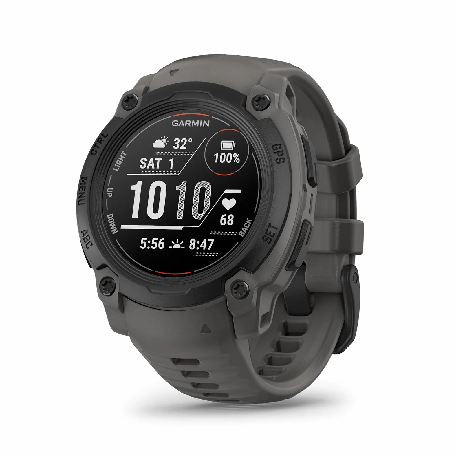 Garmin Instinct E Montre GPS Robuste Noir Bracelet Gris Charbon 40 mm