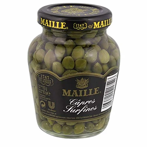 MAILLE - Capres Surfines de qualité supérieure en pot refermable de 85G pour une cuisine raffinée et savoureuse. - Lot De 4 - Vendu Par Lot