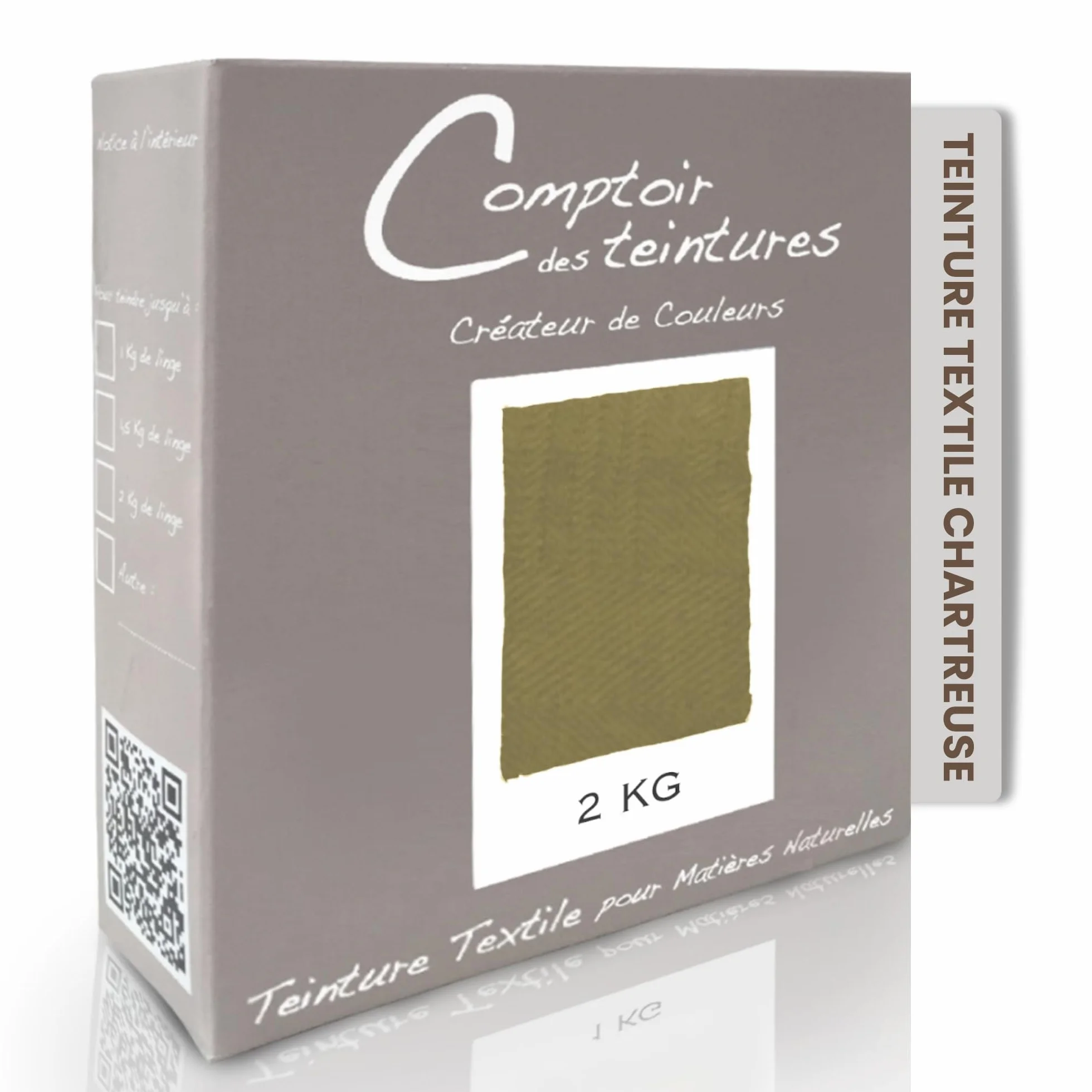 Teinture Textile – Mélange Chartreuse (pour 2kg linge) – Teintures Durables pour Draps, Serviettes et Nappes – Facile à Utiliser en Machine à Laver ou à la Main