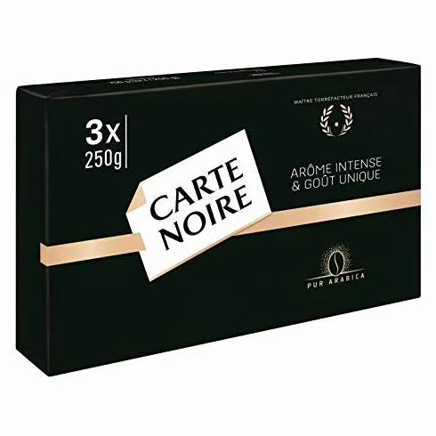 Carte Noire classique, café moulu pur arabica, 3 paquets de 250g