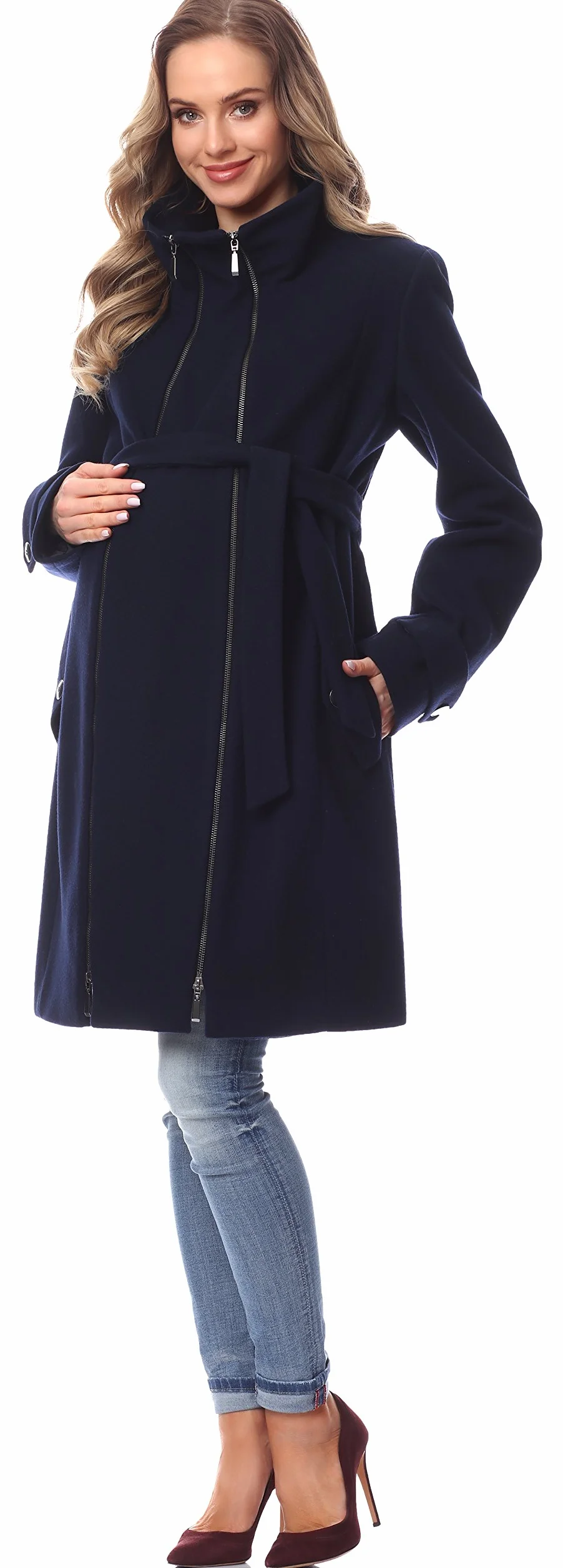 Be Mammy Manteau Veste en Laine Grossesse Maternité BE20-225