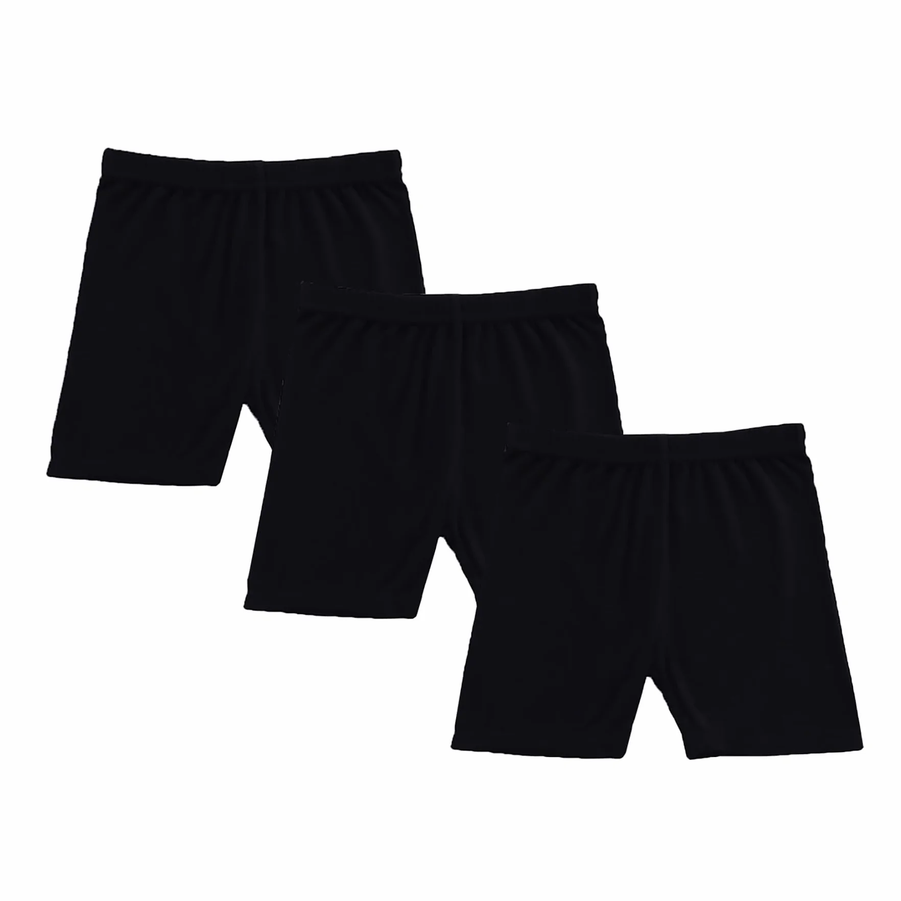 Lot de 3 shorts de cyclisme pour fille - Short d'été élastique pour enfants 7-12 ans