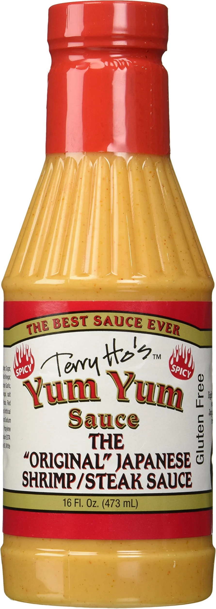 Terry Ho's, Yum Yum Hot Steakhouse Steak/Shrimp Sauce, 16oz Bottle (Red Top)