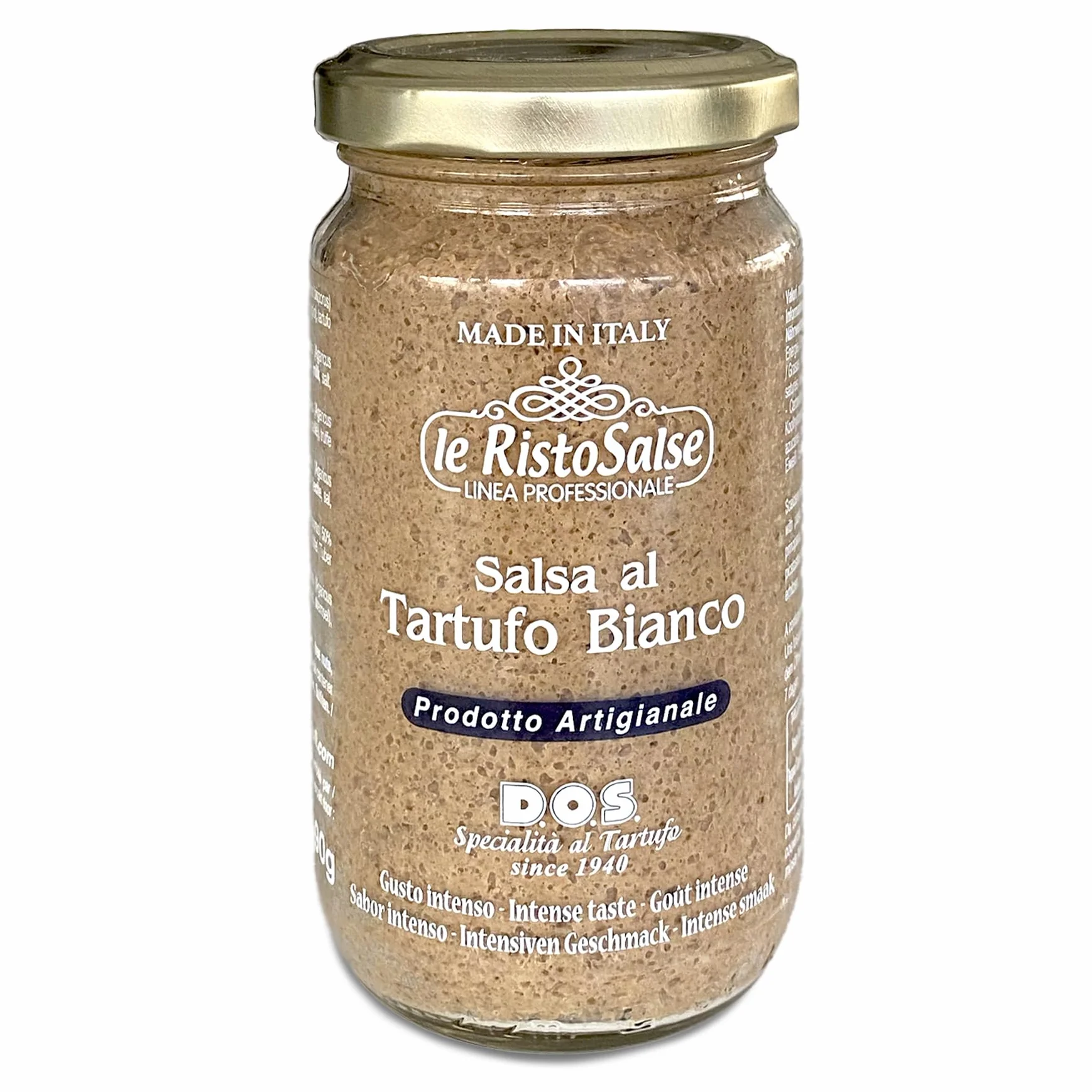 Sauce à la truffe blanche 190g - Sauce prête utilisée dans les restaurants et les chefs professionnels - Truffe Italie Ombrie - Produit artisanal Ombrie - Fabriqué en Italie