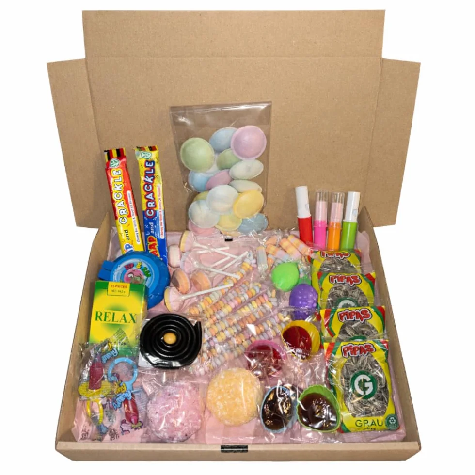 Assortiment de confiseries rétro de qualité - Box à bonbons d'antan - Box à bonbons rétro - 56 pièces - Cadeau idéal pour toutes occasion