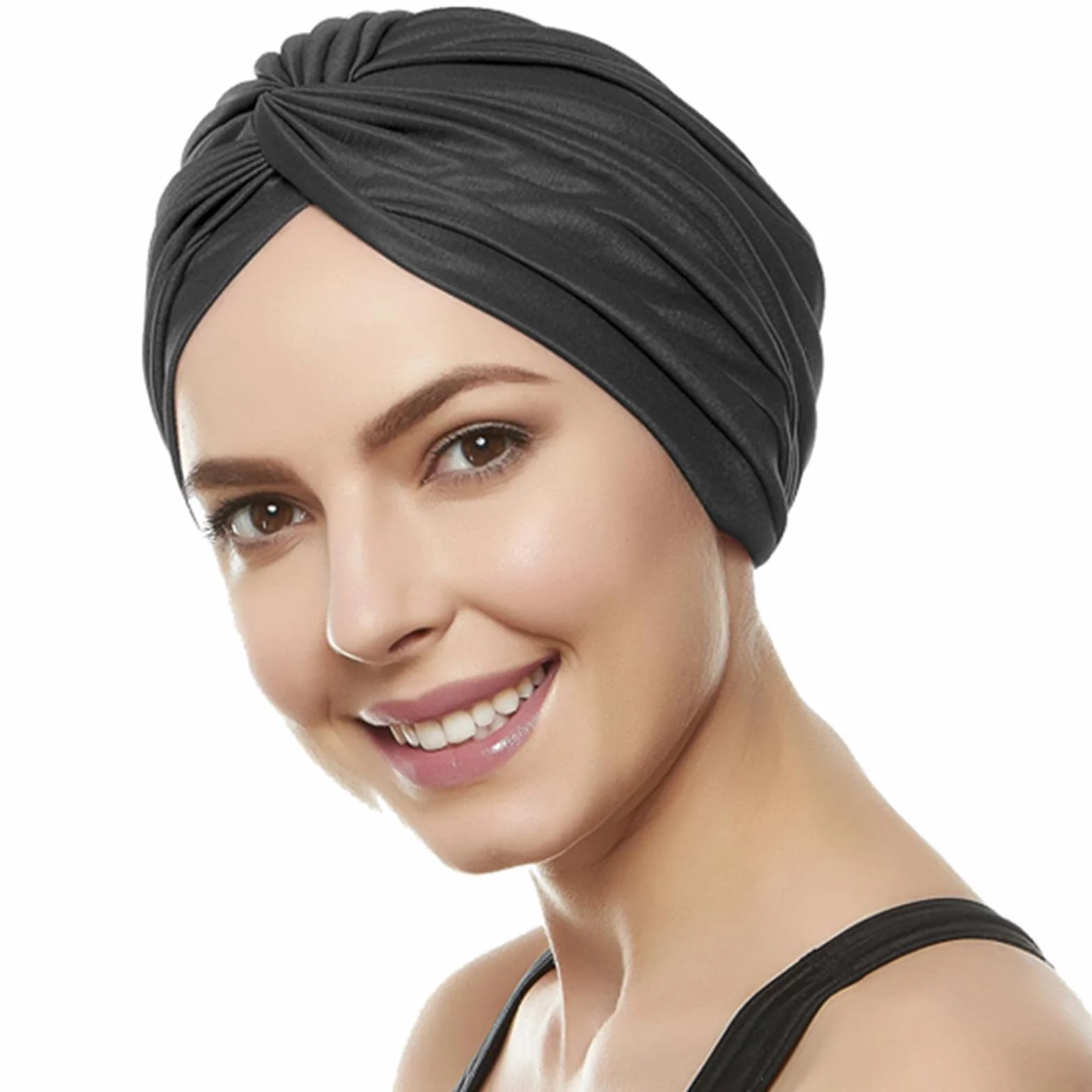 Bonnet de Piscine Femme Turban Sauna Tissu Maillot de Bain Casque Thermal Taille Unique