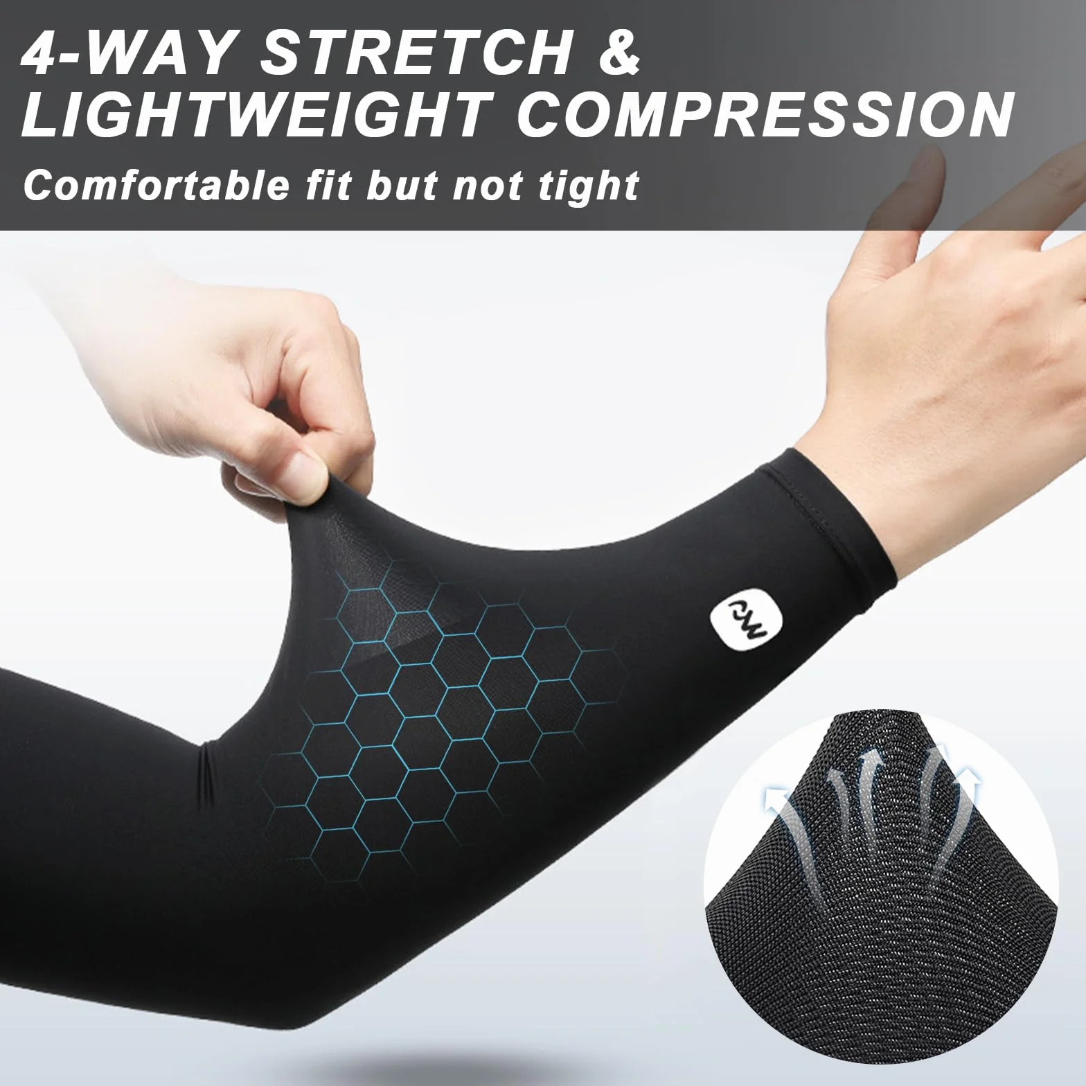 Manchons de protection solaire UV UPF 50+ rafraîchissants pour homme et femme sport