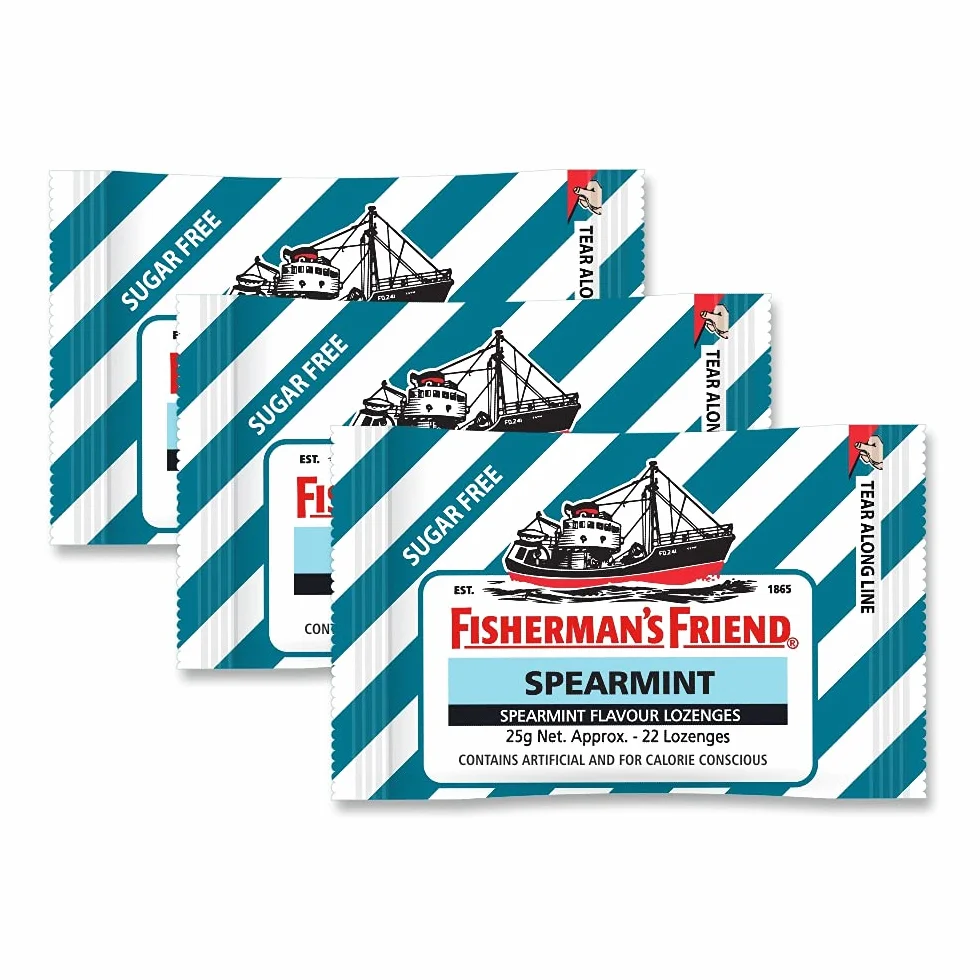 Fisherman's Friend Menthe verte Lot de 3 paquets 22 pastilles rafraîchissantes