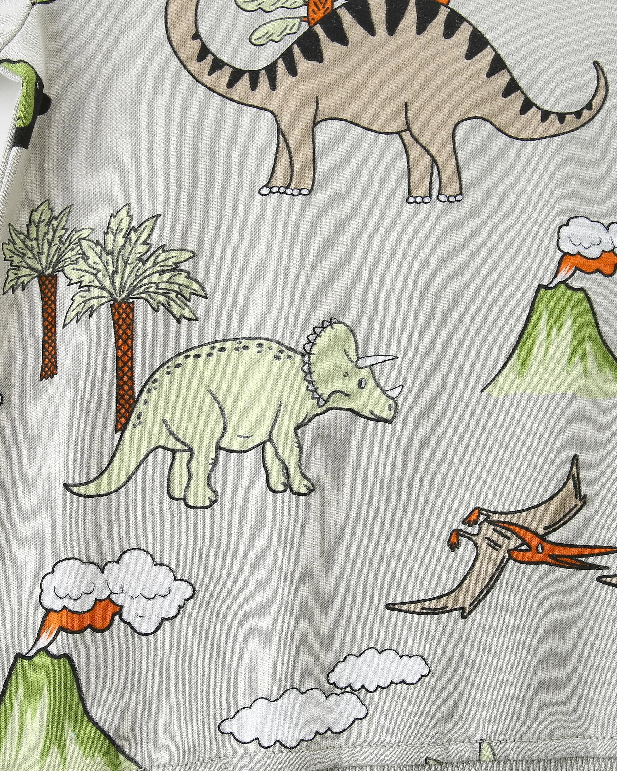 Sweatshirt Garçon Coton 100% Motifs Noël Dinosaure Excavateur Col Rond Manches Longues Taille 1-7 Ans