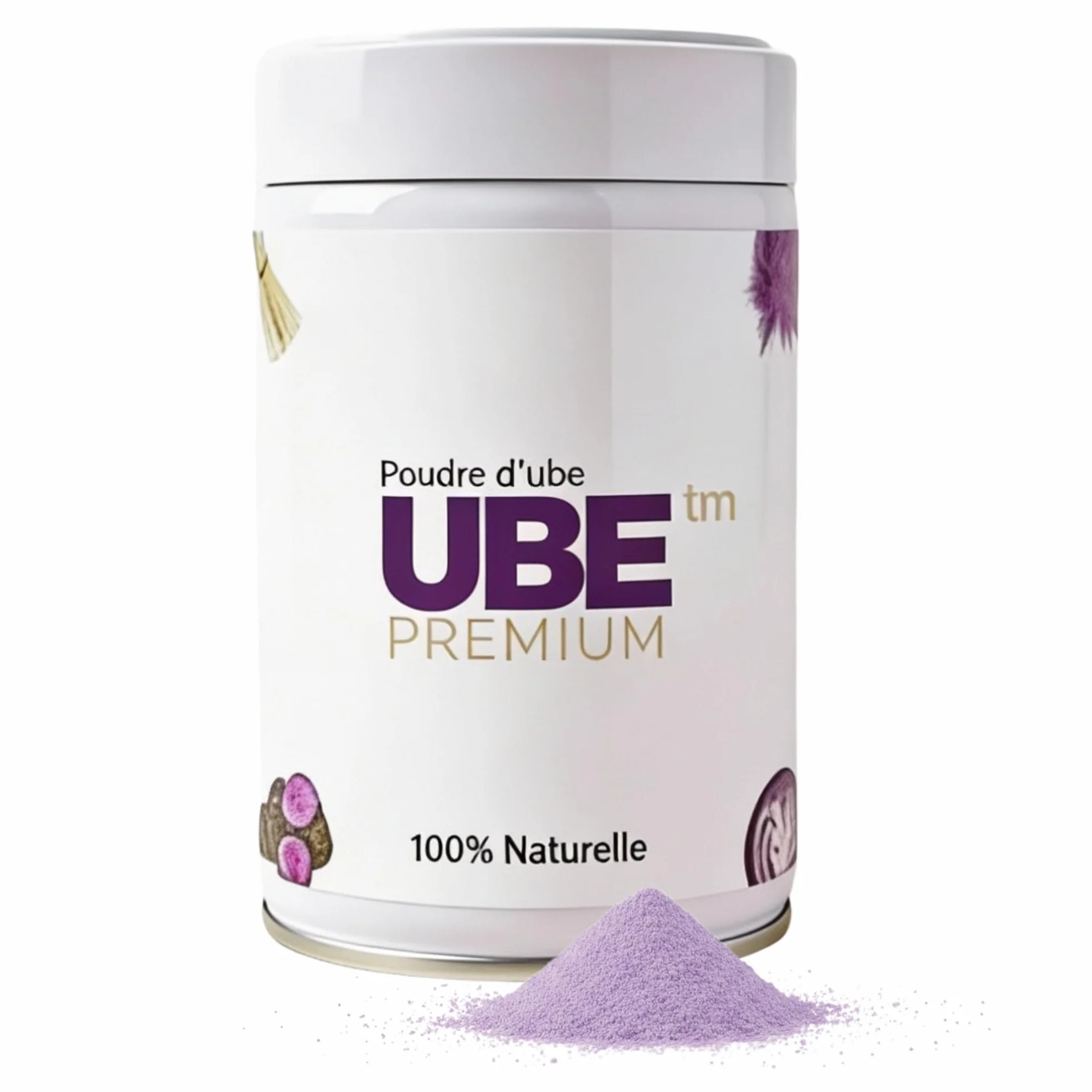 UBE PREMIUM - Ube Poudre 100% Naturelle et Authentique Qualité Premium– (200 g) Igname Violet (Dioscorea alata) – Ube Latte, Glaces, Bubble Tea & Desserts – Vegan, Sans Gluten, Colorant Naturel