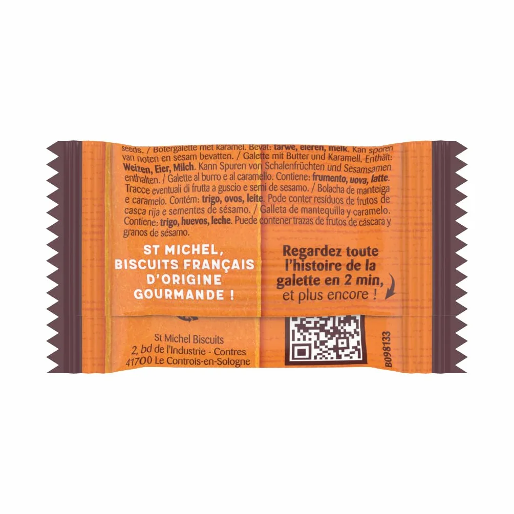 Saint-Michel - Petites Galettes au Caramel - Lot de 400 Sachets Individuels - Idéal Pause Café