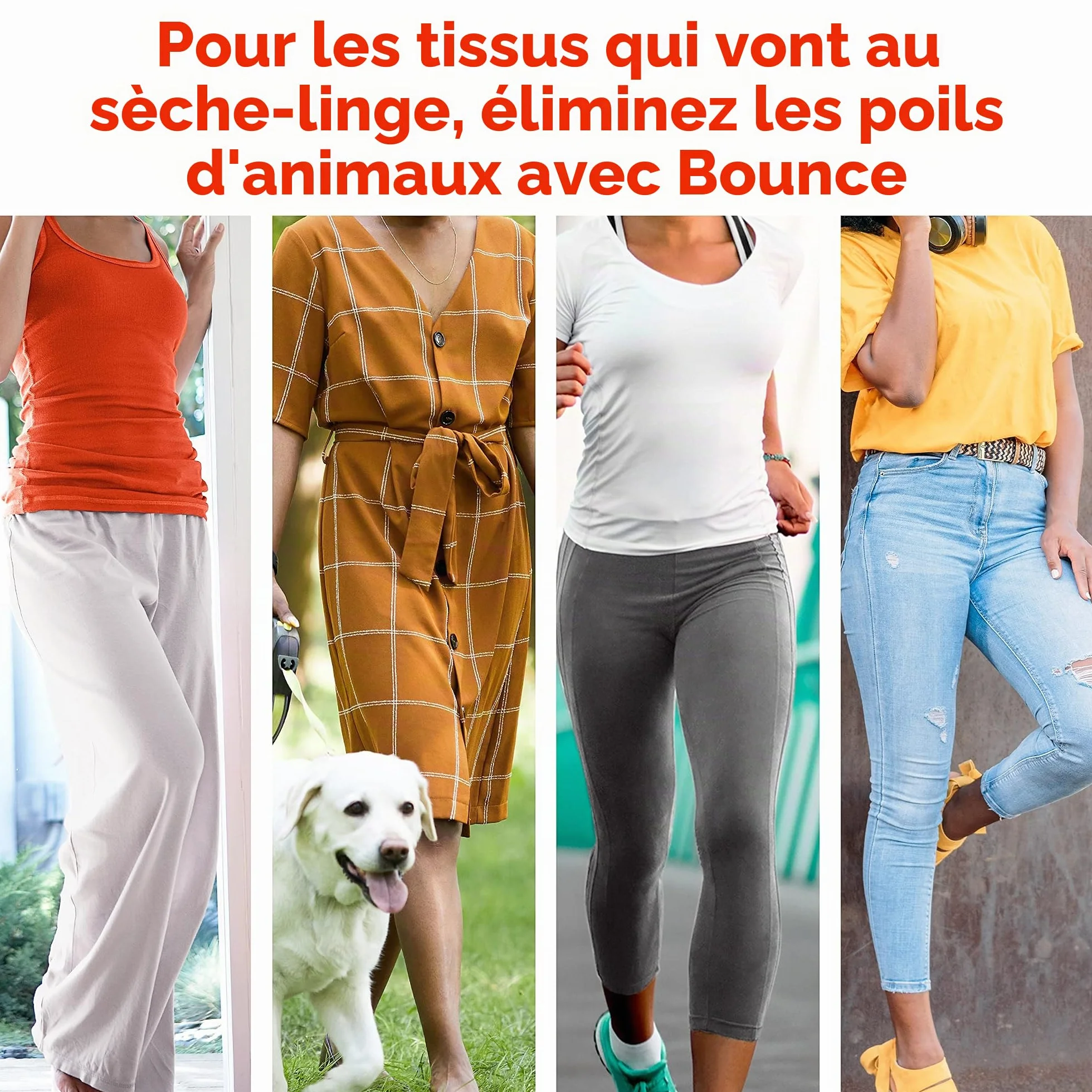 Bounce Lot de 180 feuilles de séchage pour poils d'animaux et peluches avec 3 filtres anti-poils d'animaux, parfum frais