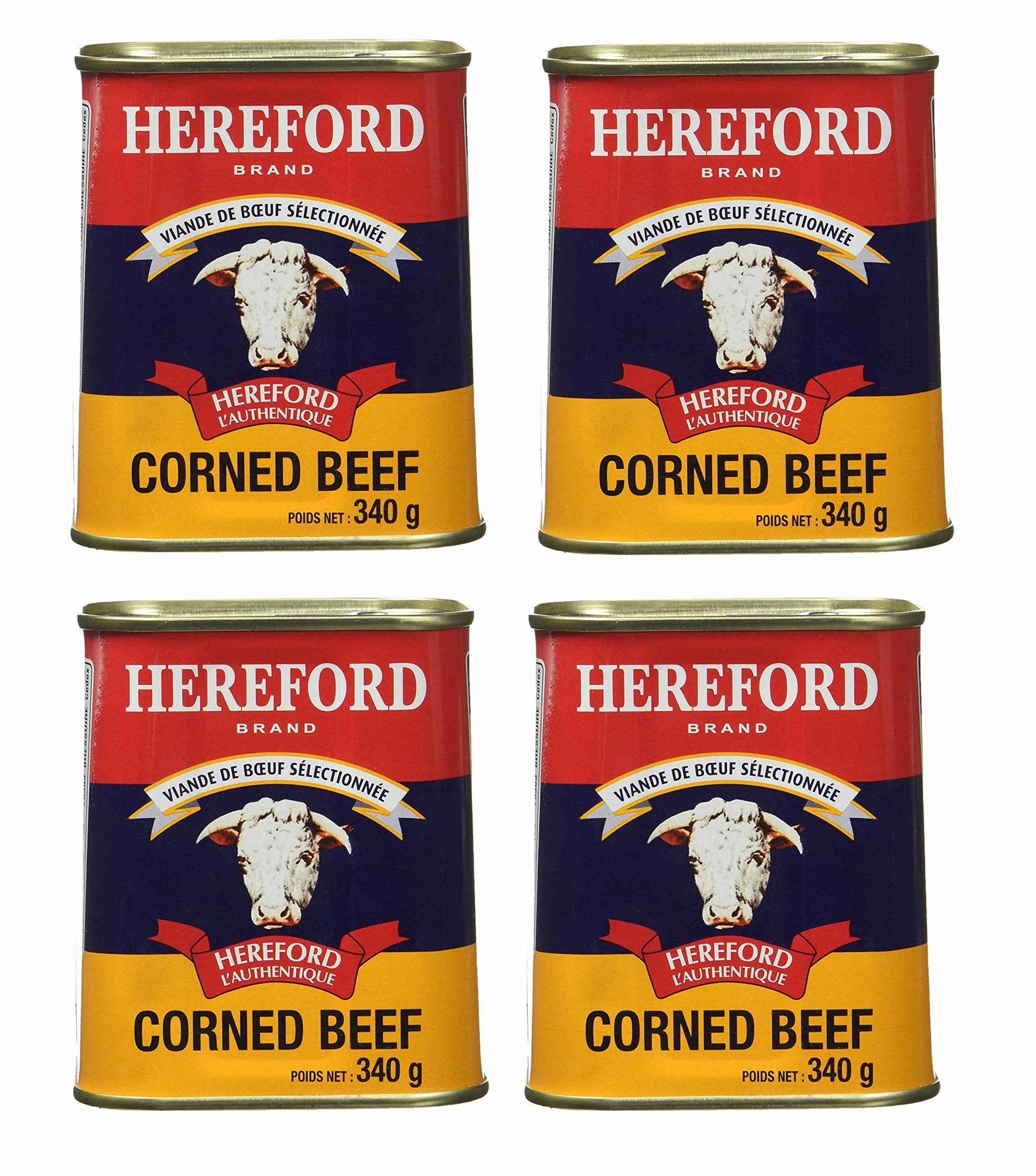 Hereford Corned-Beef Lot de 4 x 340g