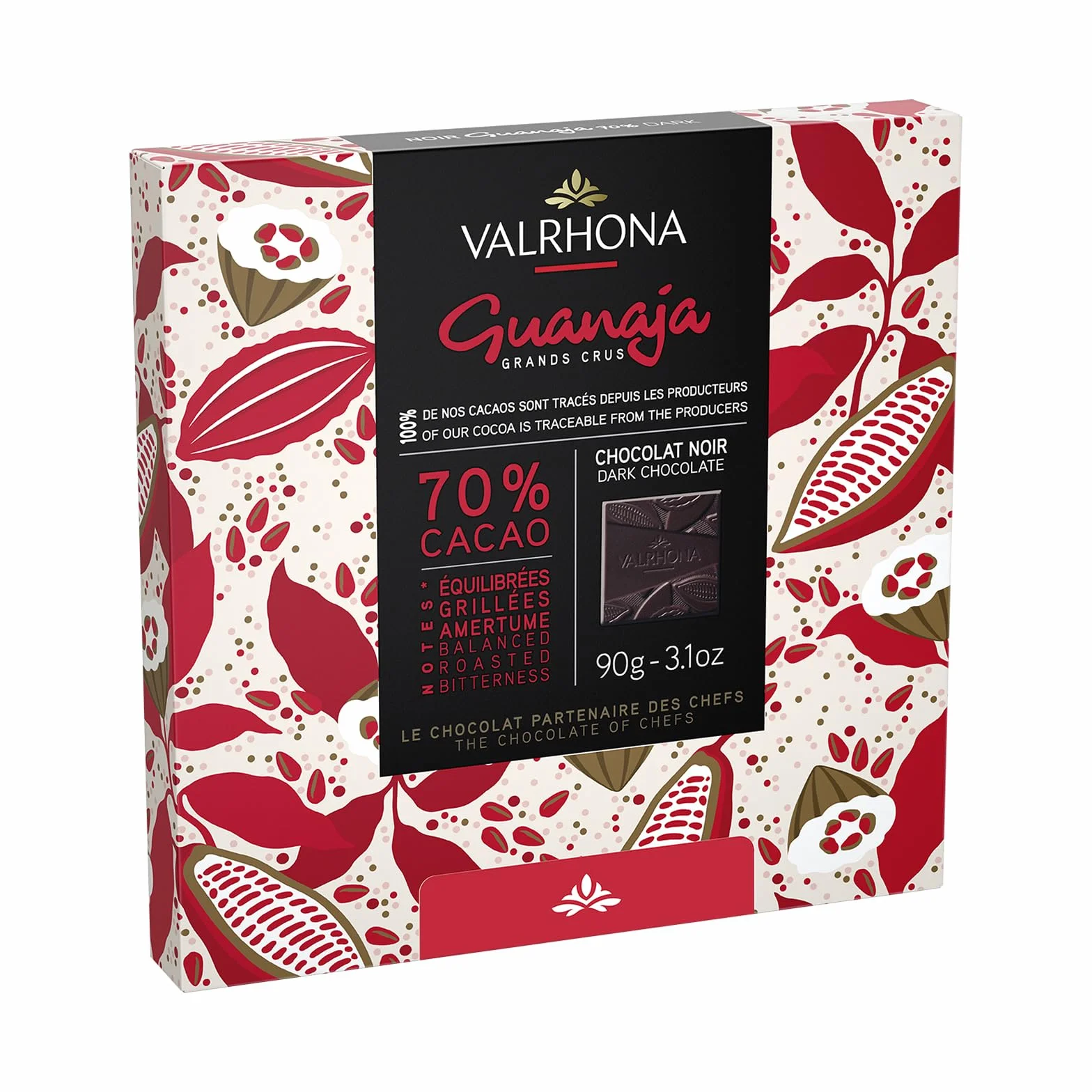 Valrhona - Les Ballotin Boites Grands Crus - Chocolat Noir - Guanaja 70% - 90g