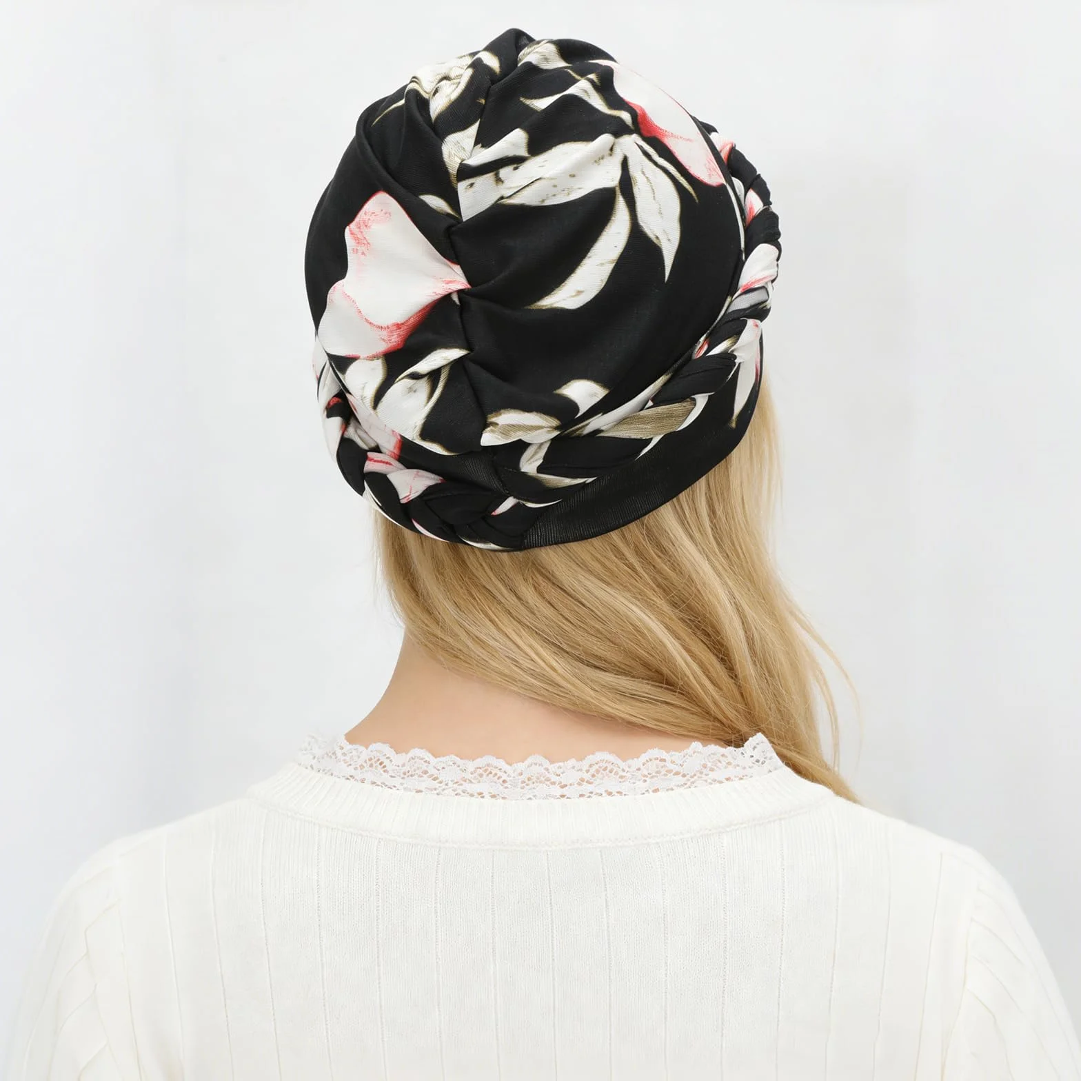 Africaine Turbans pour Femmes, Turban Femme Chimio Pré-noué Torsadé Bonnet Chimio Casquette de Perte de Cheveux Chapeau