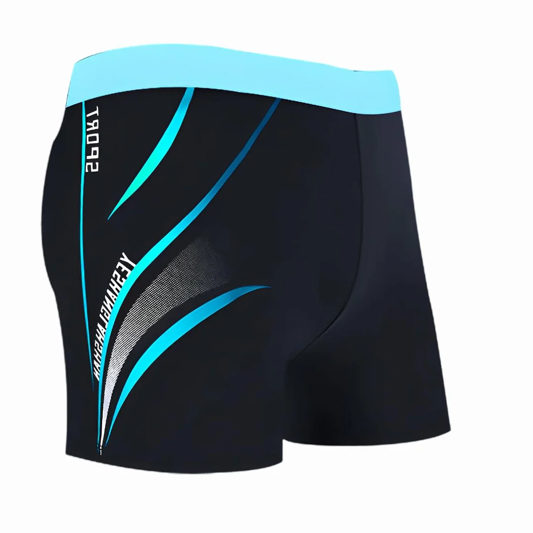 Slips de Bain Homme, Stripes Swim Boxers, Taille L (40-80kg)
