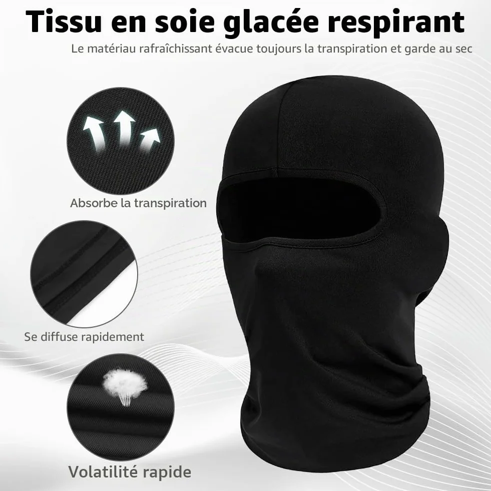 Cagoule Balaclava Élastique Respirante Thermique Protection UV Moto Cyclisme Snowboard