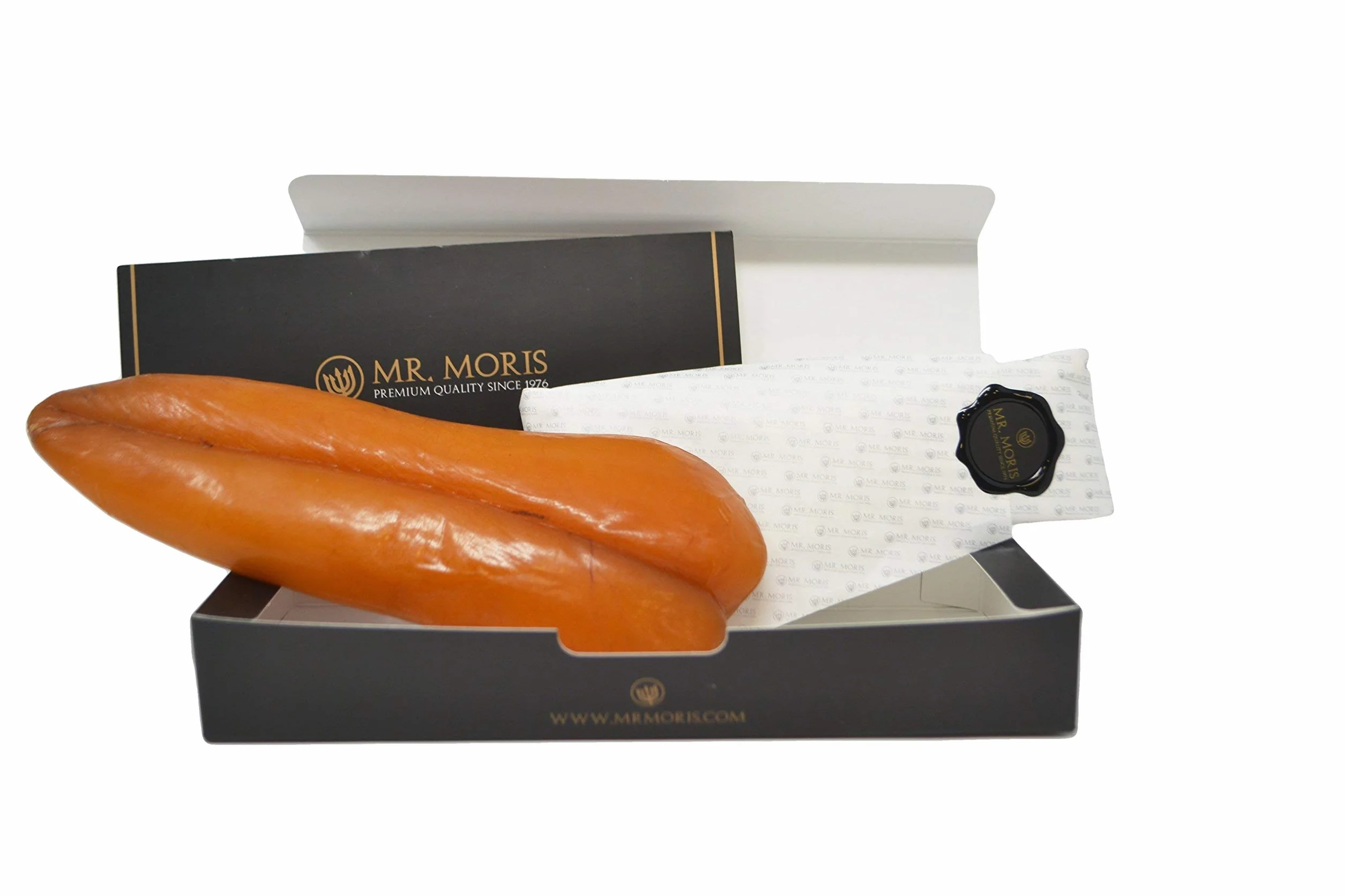 Mr. Moris │ Bottarga │ Gold Reserve │ Œufs de mulet, casher │ Fabriquée en Italie │ Grand, environ 175 g │ Œufs de mulet Gold Reserve │ Présentation de luxe │ Paquet de 175 g