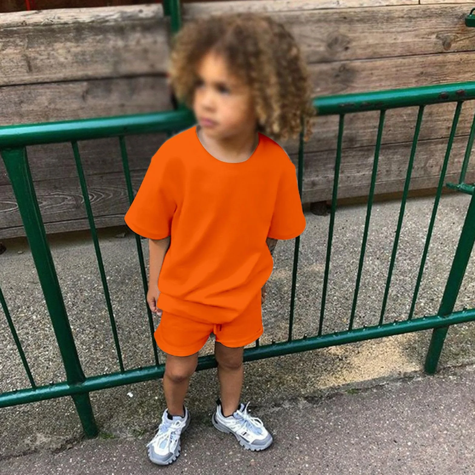 Ensemble Short Enfant Garçon 2 Pièces Tee Shirt Manches Courtes Short Confortable Survêtements D'Été Respirant Tenue Sport