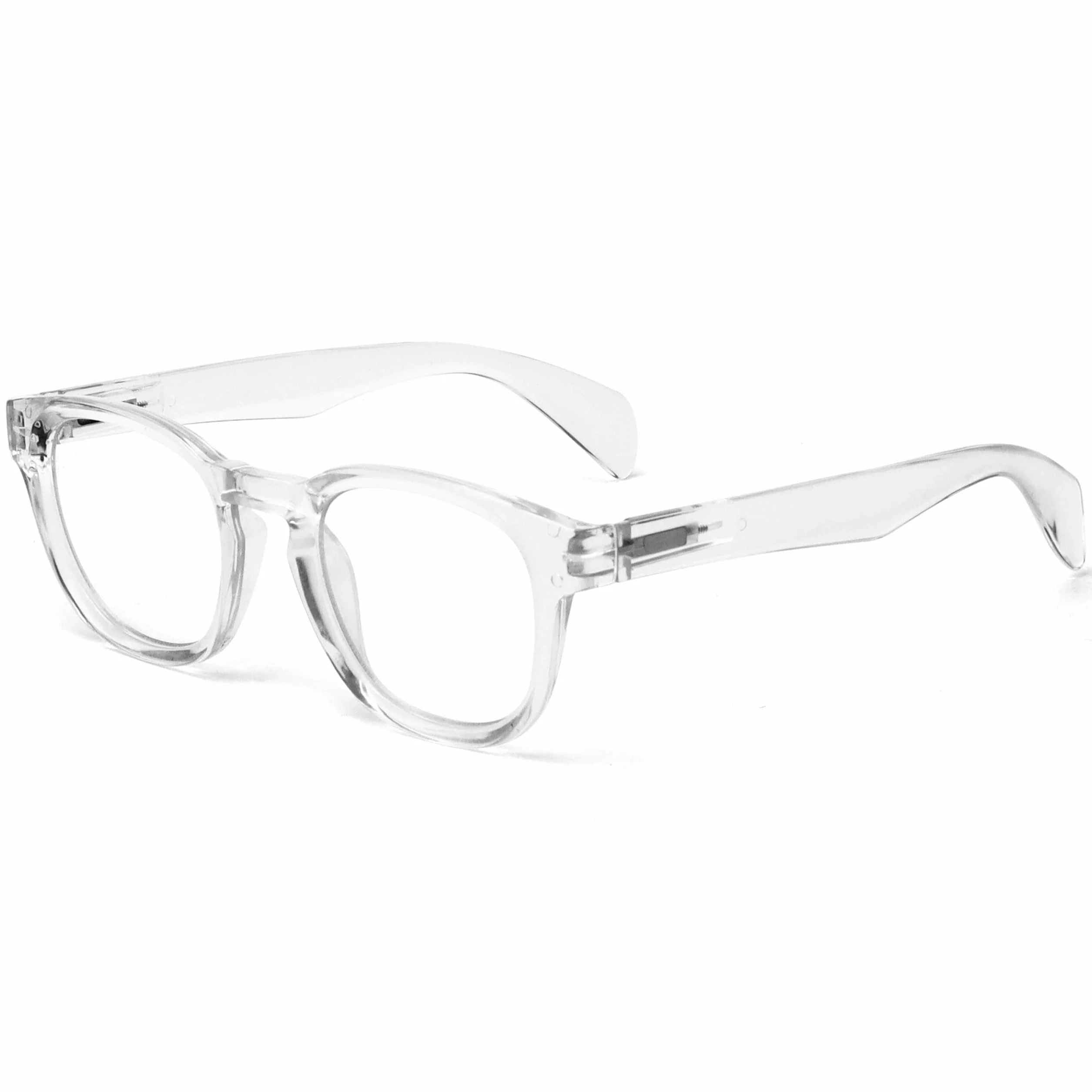 OPULIZE AWE Lunettes de lecture anti-lumière bleue rondes rétro antireflet protection UV Transparent +1.50