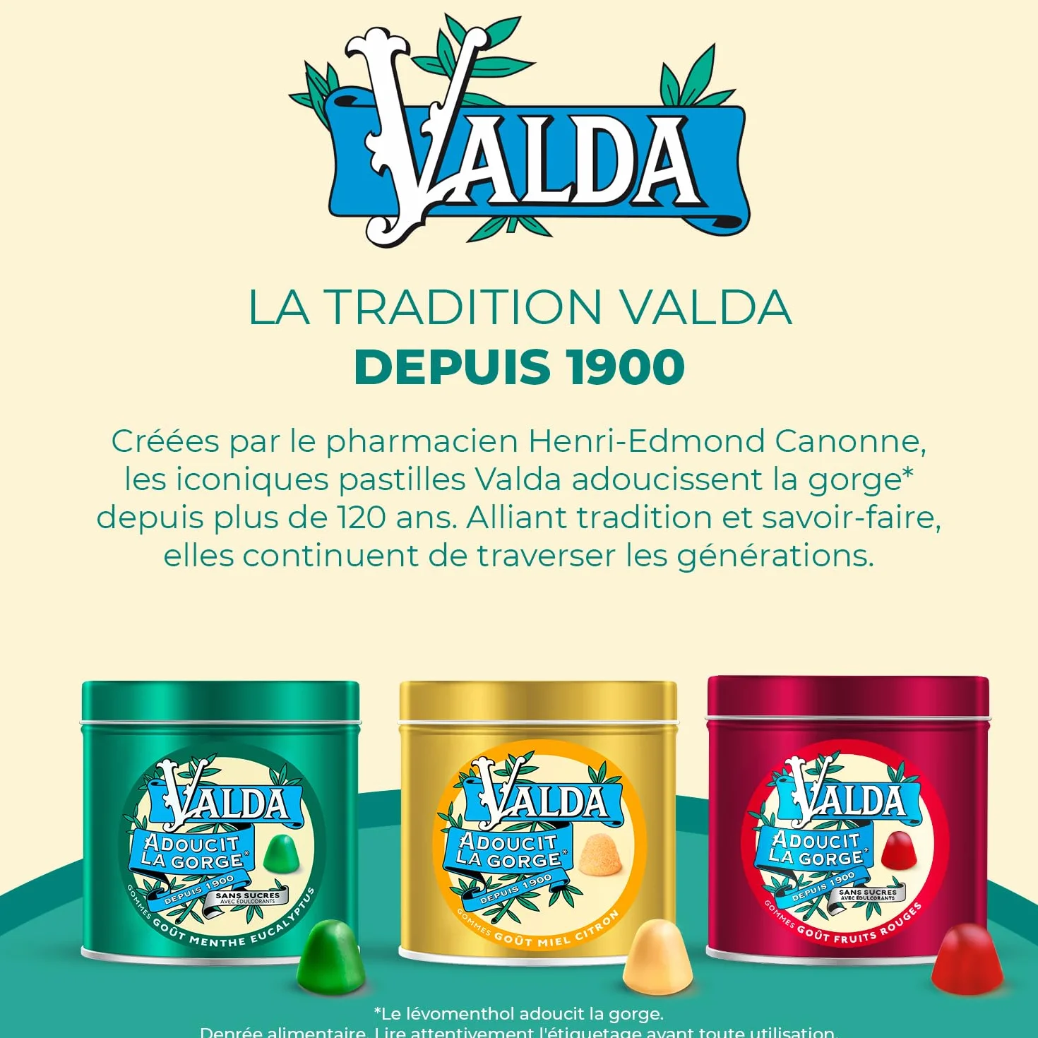 Valda Gommes Avec Sucres Goût Miel Citron 140 g