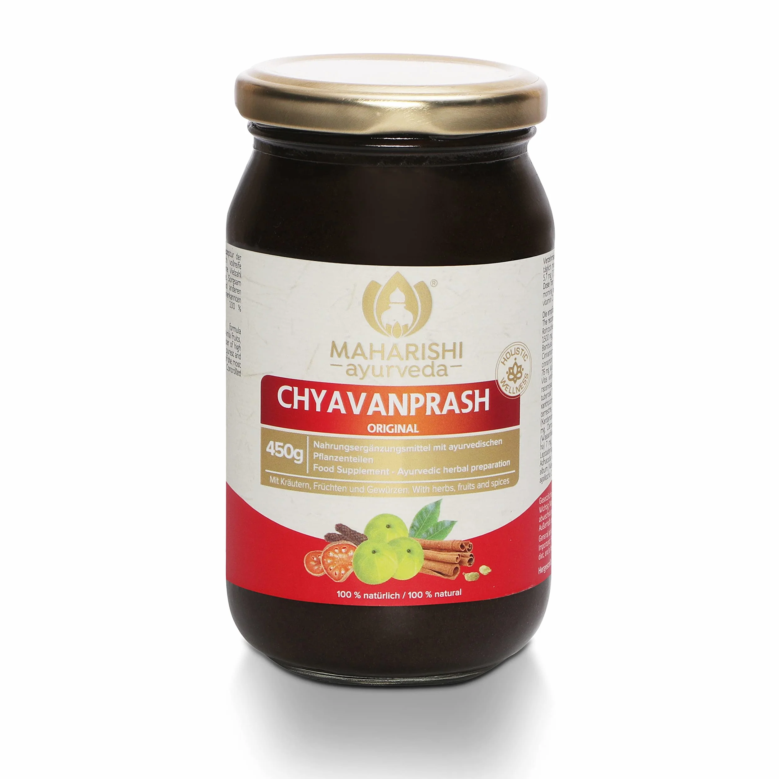 Chyavanprash (Amla Jam) – Original Maharishi AyurVeda – Fabriqué selon la recette originale des textes ayurvédiques classiques – Pot de 450 g
