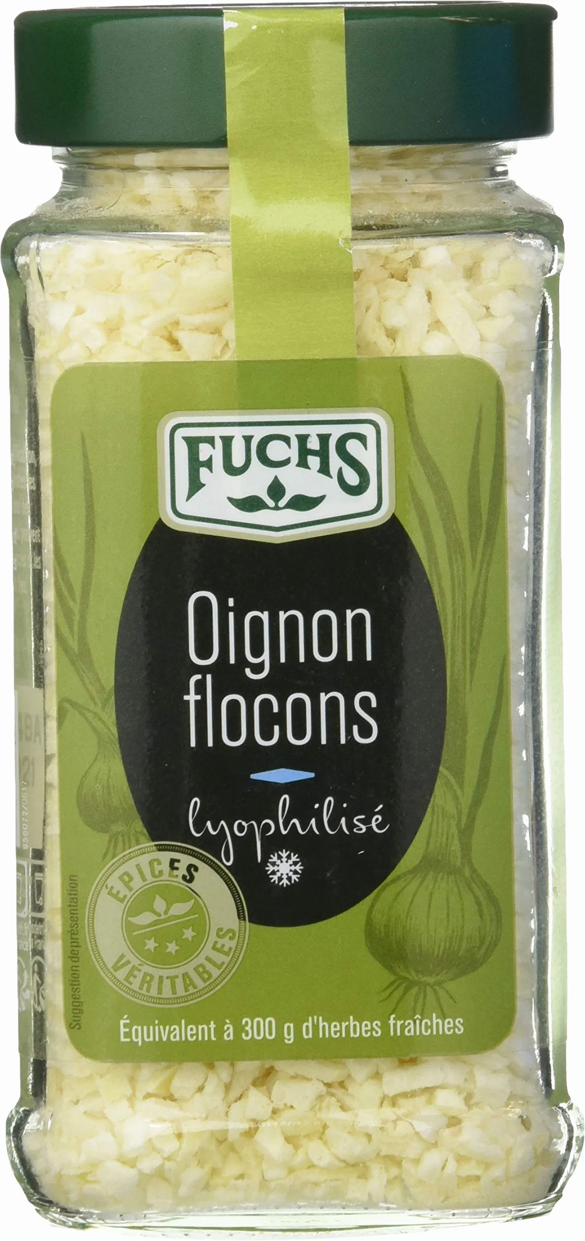 FUCHS Épices Véritables Oignon Flocons Lyophilisé 35g, Équivalent à 300g d'herbes fraîches