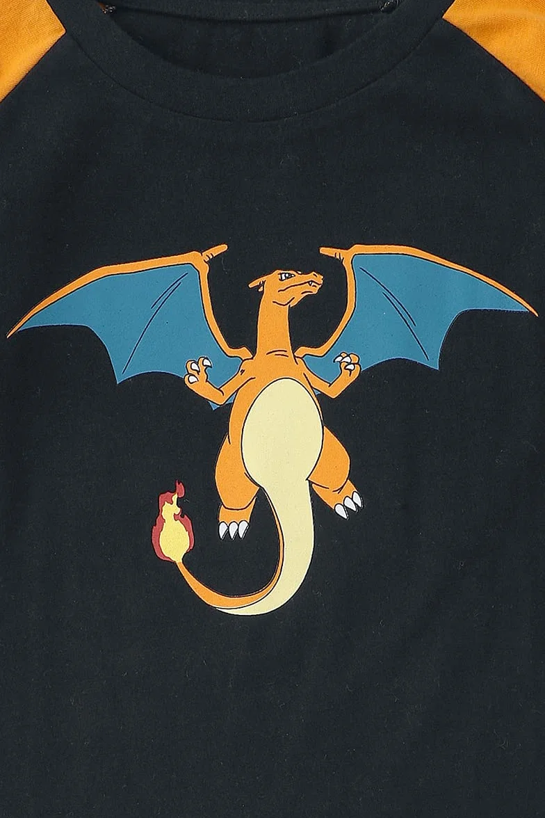 Pokémon Dracaufeu Bring The Heat Manches Longues Noir/Orange