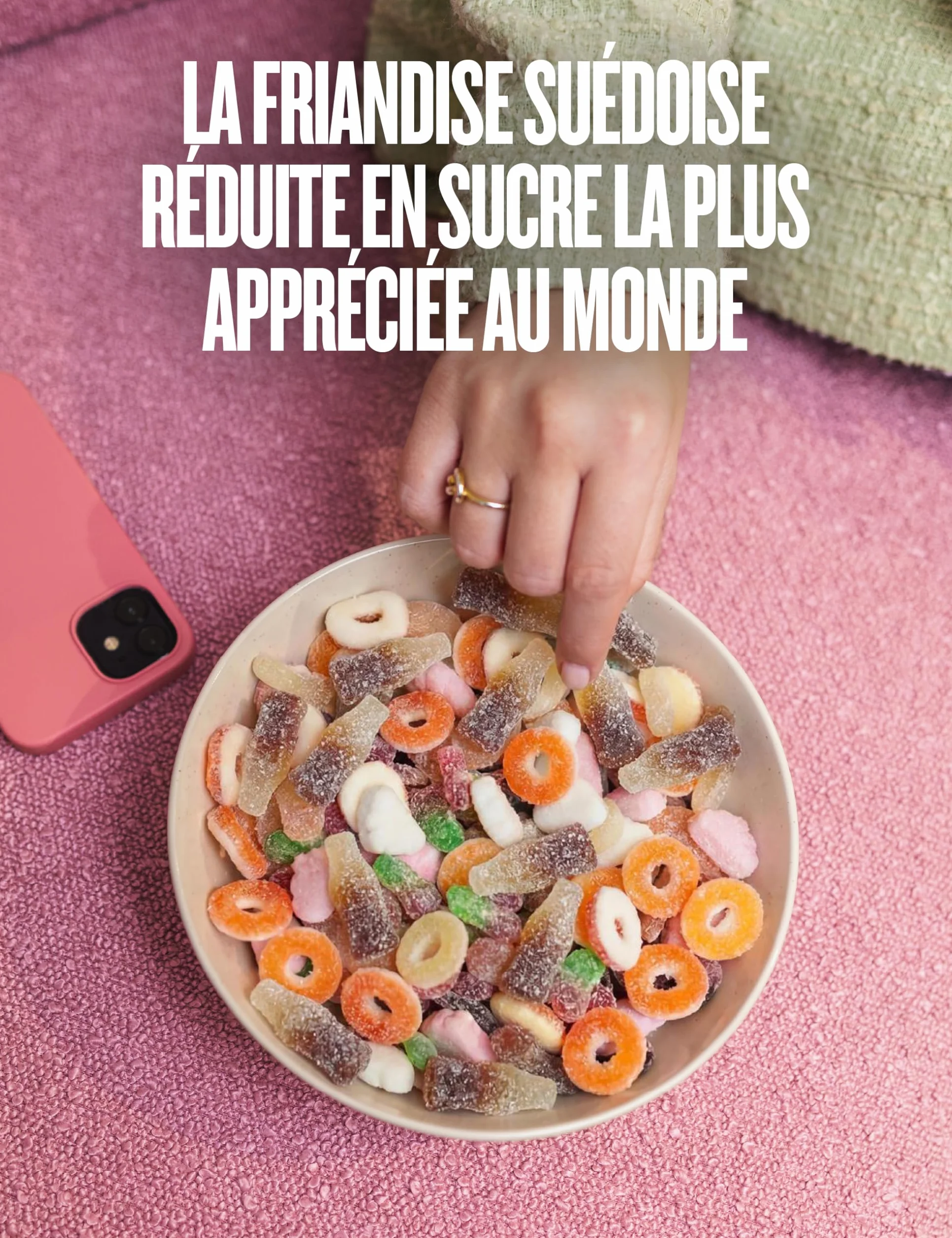PÄNDY, bonbons sans sucre avec 100% de goût, 3x 50g (Winegums, Peach Rings, Cherry), gommes moelleuses moins de 1g sucre, 70 kcal et riches en fibres par sachet, sans gluten, low carb, faits en Suède