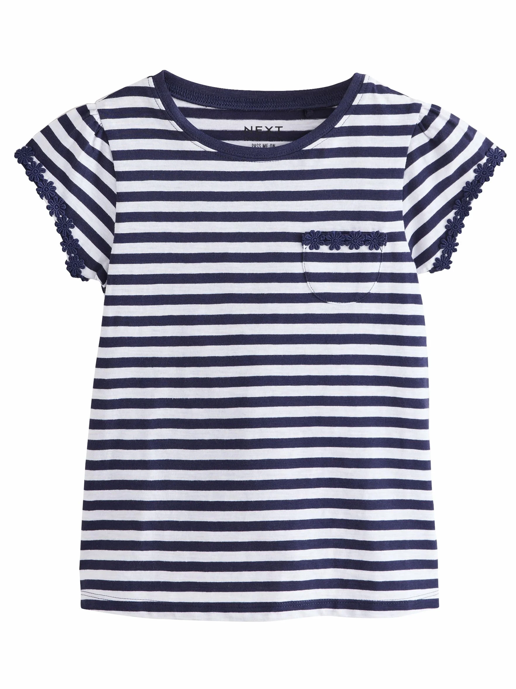 NEXT Fille T-Shirt avec liseré orné de Marguerites Lot de 3