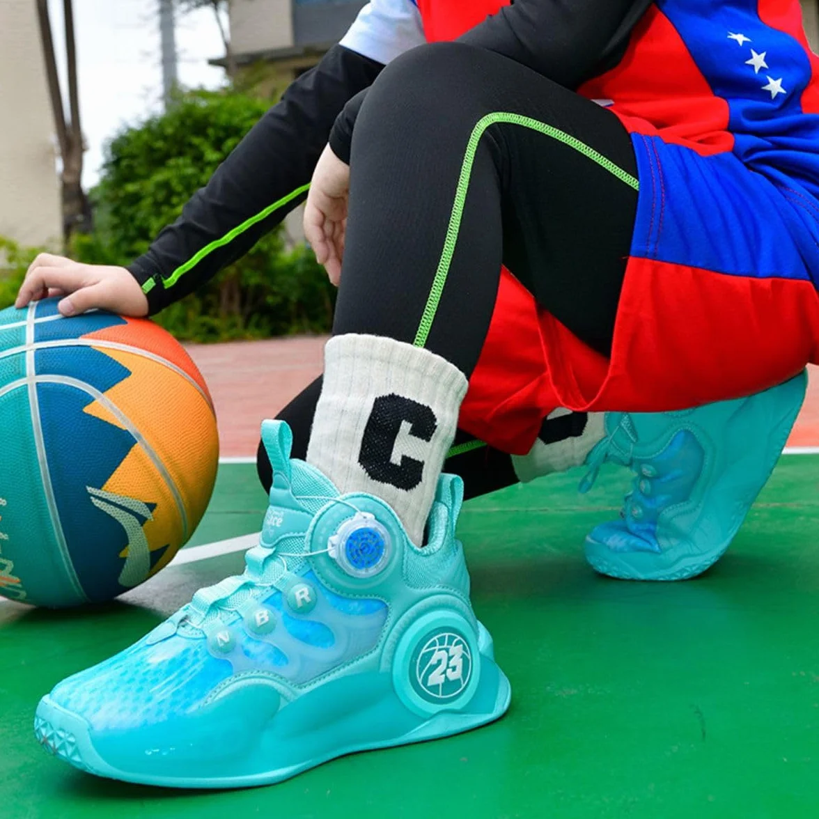 Chaussures de Basket-Ball pour Garçons et Filles, Chaussures de Sport et de Course