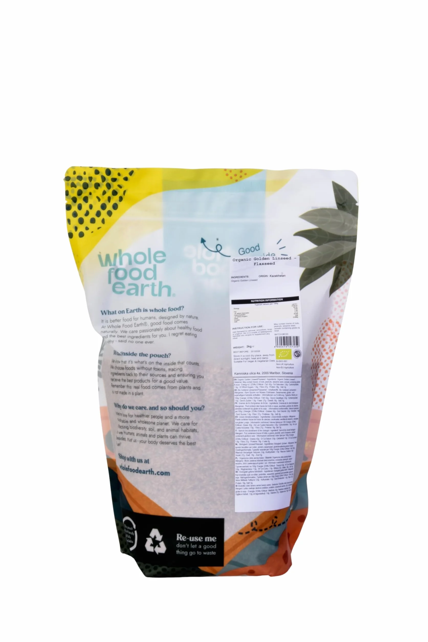 Organic Golden Linseed - Flaxseed - 2kg