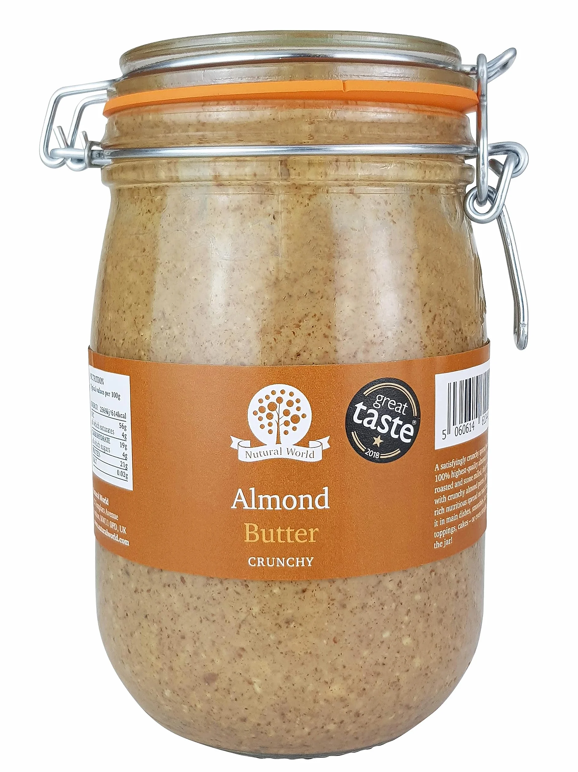 Nutural World - Beurre d'Amande croustillant (1kg) - *** nouvel emballage *** - Vainqueur des Great Taste Awards