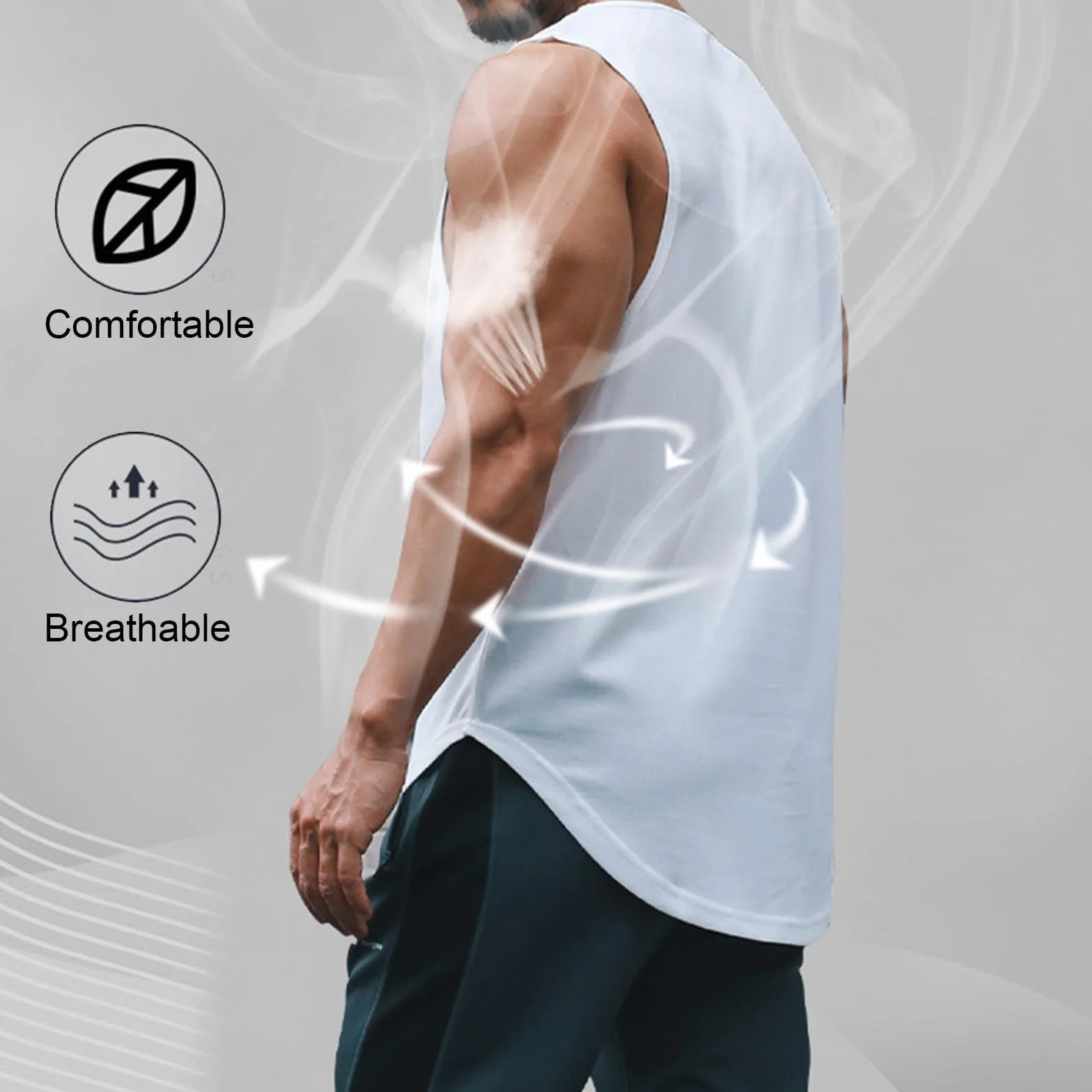 Litthing Débardeur Homme Musculation Tank Top Gilet Sport Séchage Rapide Respirant