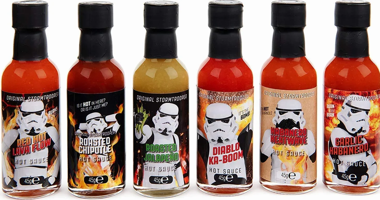Thoughtfully - Original Stormtrooper Coffret Cadeau Sauces Piquantes - Hot Sauce Set Avec 6 Sauces Chili